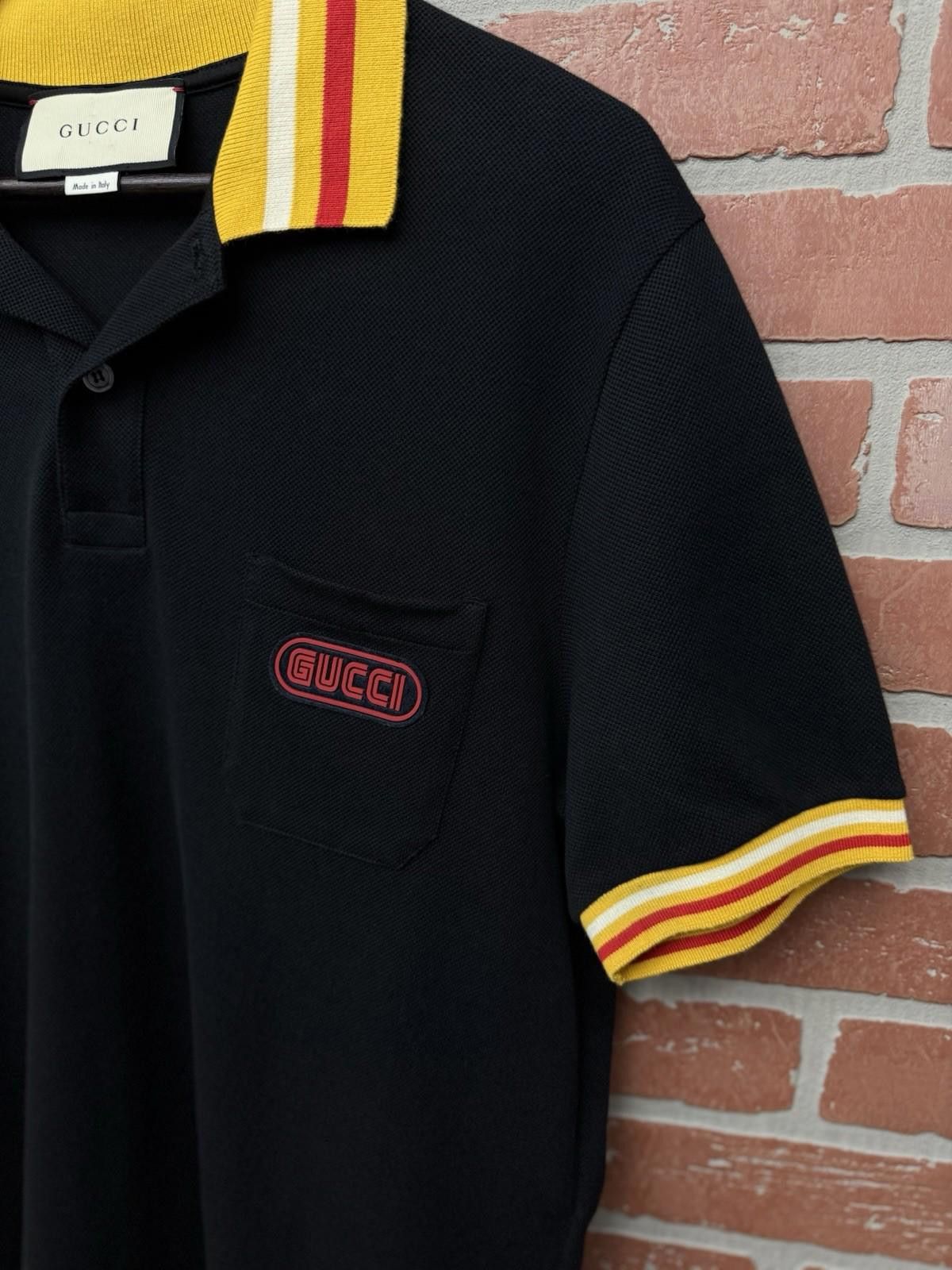 Gucci Gucci Polo T Shirt Black/Yellow Size XL $850 Retail Size US XL / EU 56 / 4 - 5 Thumbnail