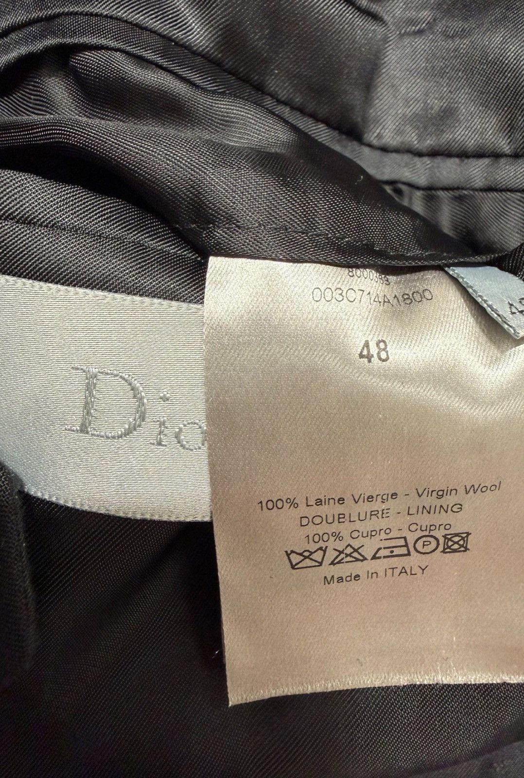 Dior Dior SS22 Black Single-Breasted Suit Jacket,Pants Kim Jones Size 48S - 6 Thumbnail