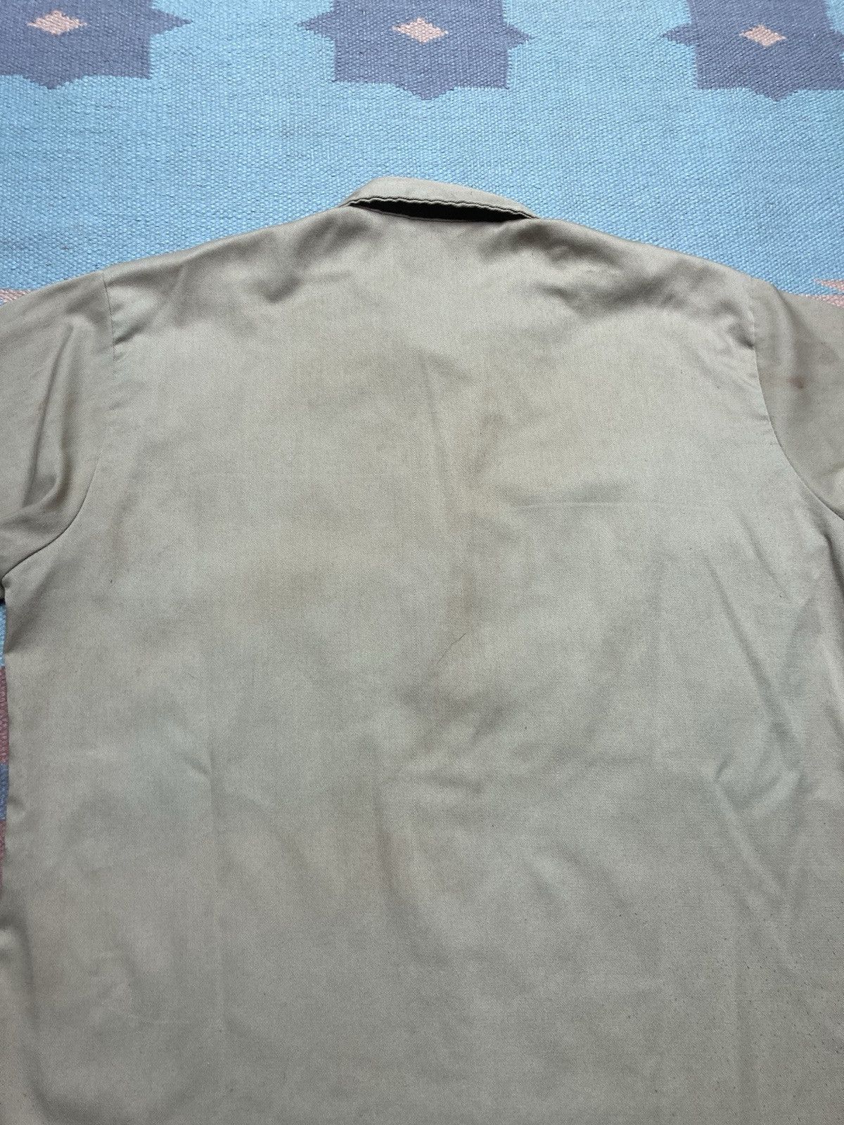 Vintage 70s chino twill work shirt red hawk khaki workwear medium Size US M / EU 48-50 / 2 - 7 Thumbnail