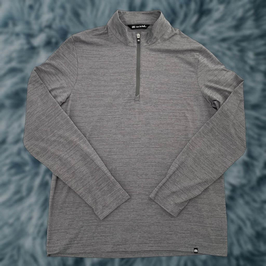 TravisMathew Travis Mathew Sweater Adult Large Gray 1/4 Zip Pullover Golf Performance Mens L Size US L / EU 52-54 / 3 - 1 Thumbnail