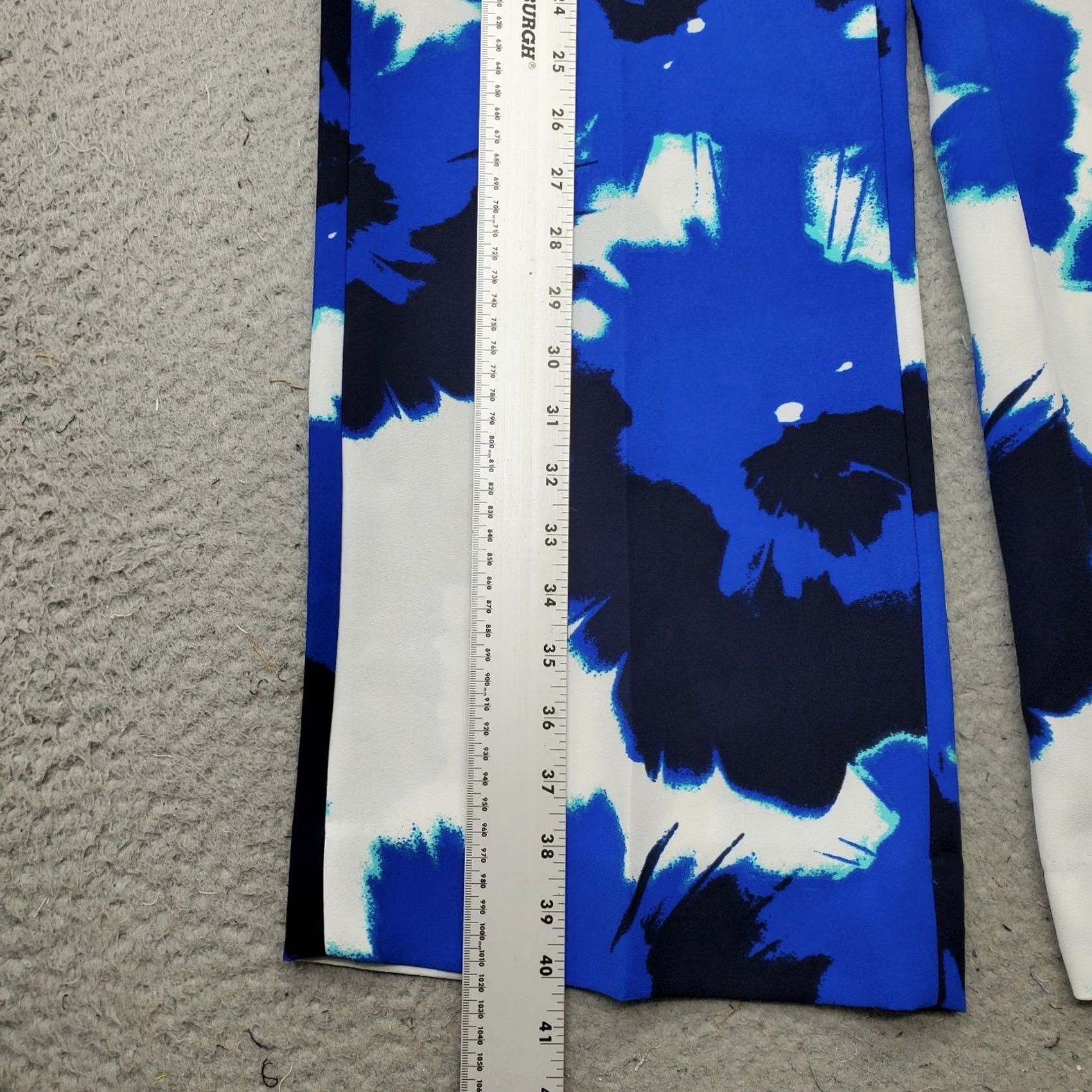 Banana Republic Banana Republic Womens 4 Multi Floral Mid Rise Zip Fly Wide Leg Pants Size 4 32 Inseam 31" Inseam 31" Wide-Leg Floral Pants Size 27" / US 4 / IT 40 - 3 Thumbnail