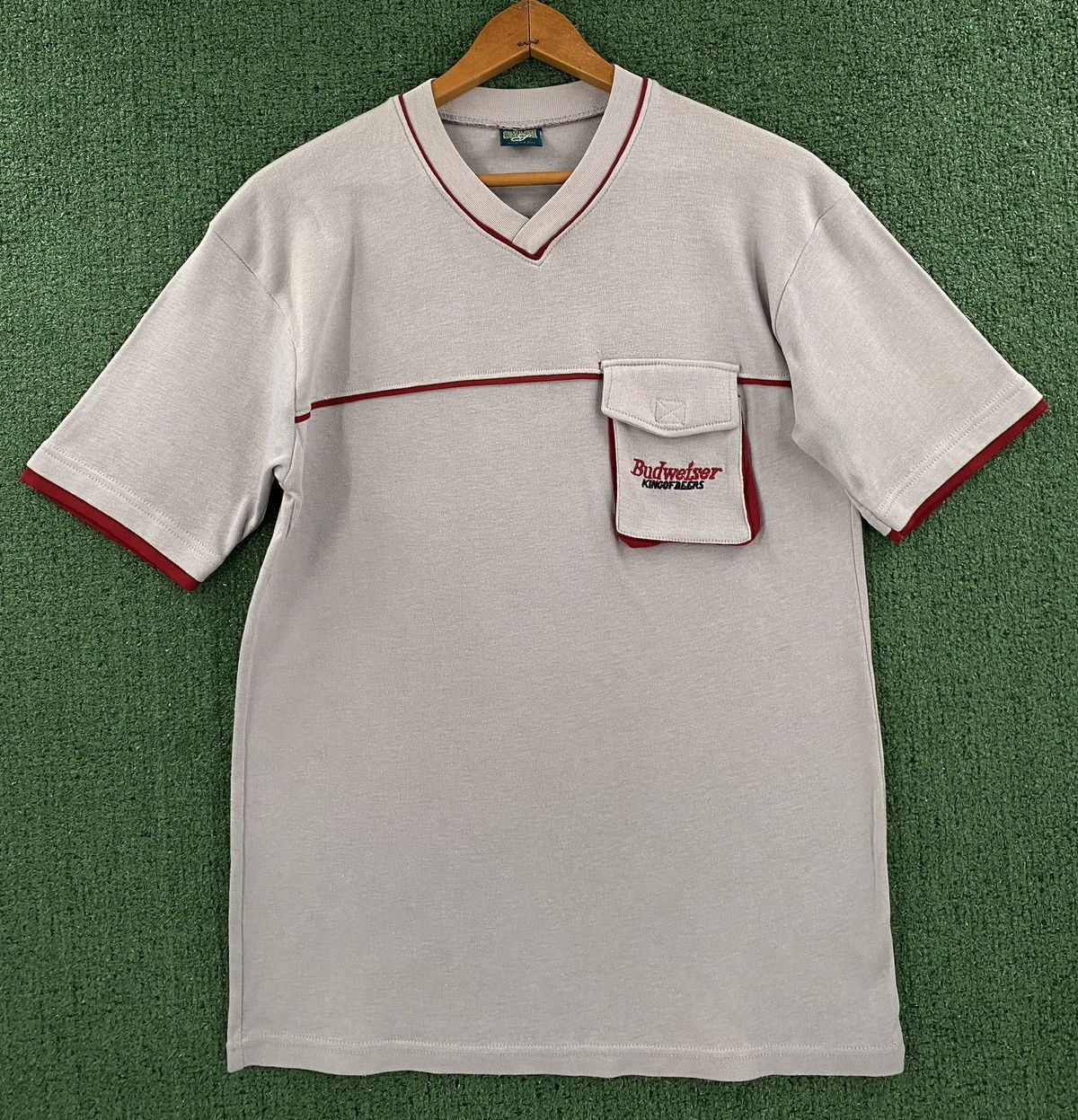 Vintage Rare Vintage 90’s Budweiser King Of Beers Pocket T-Shirt Size US M / EU 48-50 / 2 - 1 Thumbnail