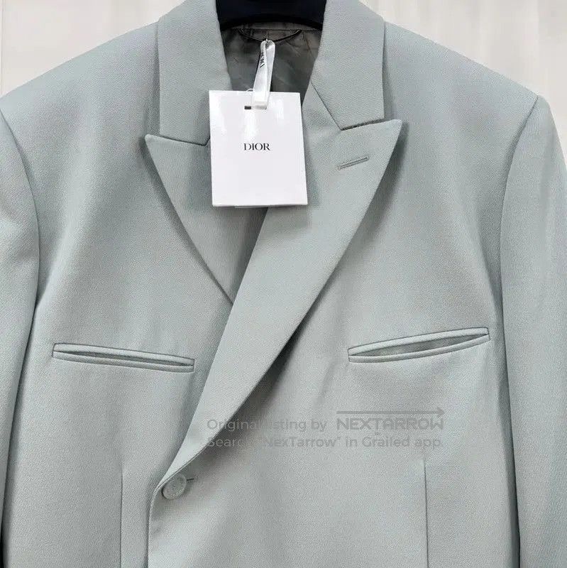 Dior Dior Blue Grey Wool Long Sleeve Jacket . Size US M / EU 48-50 / 2 - 3 Thumbnail