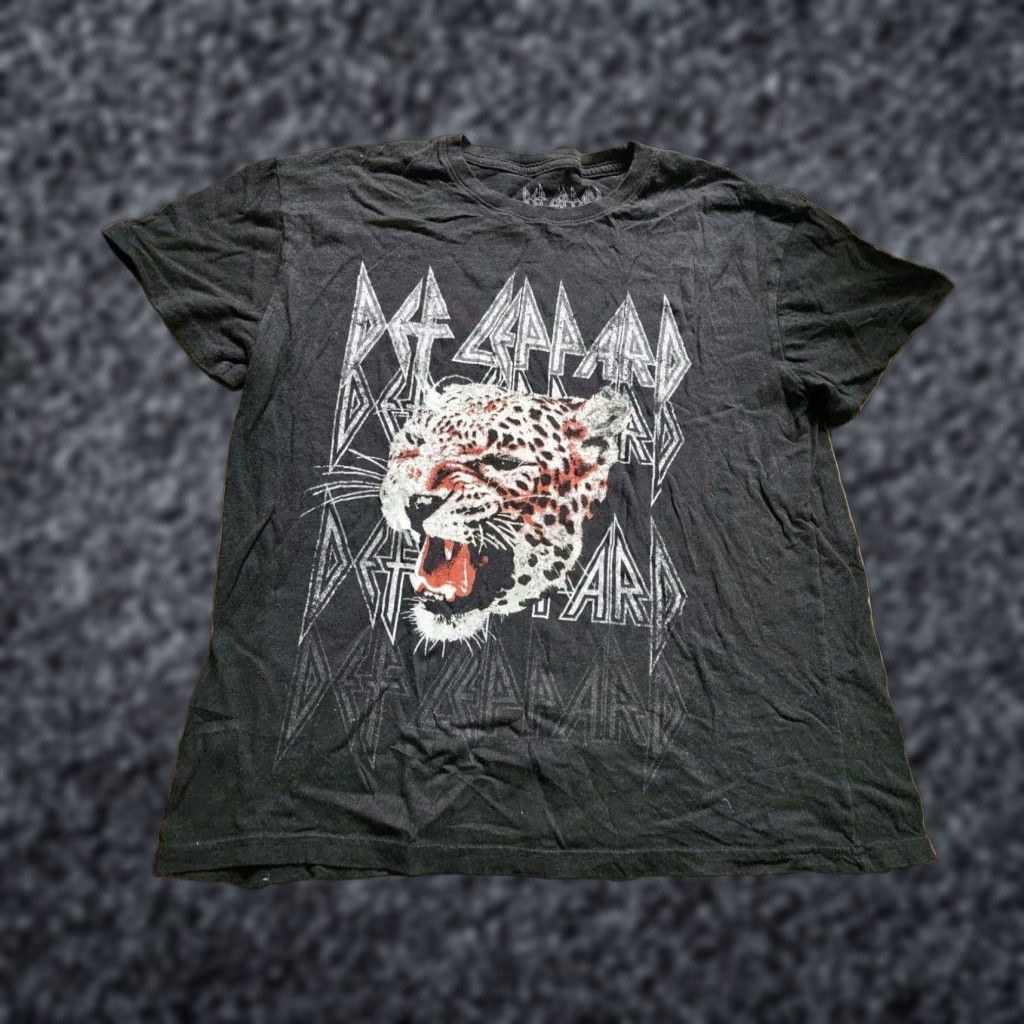 Vintage Def Leppard Band Tee Womens Black L Rock Music T Shirt Size L / US 10 / IT 46 - 1 Thumbnail