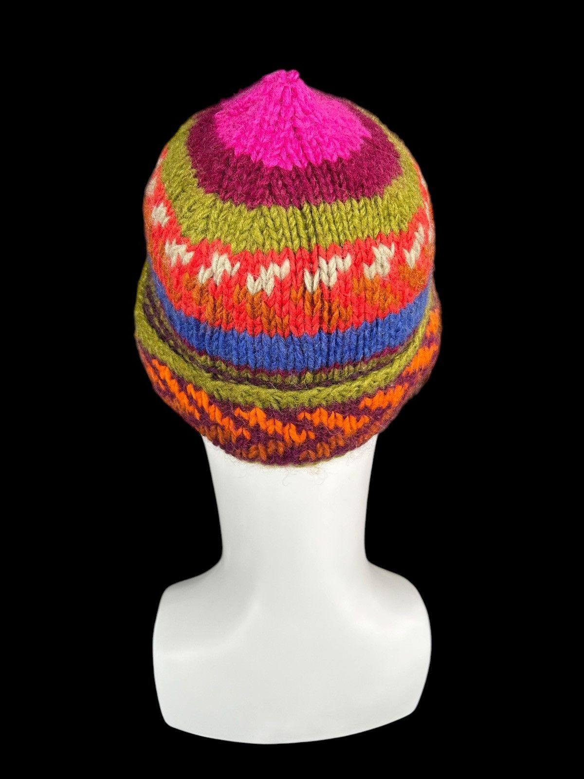 Japanese Brand × Kapital × Vintage Crochet Knitted Handmade wool Beanie Hats Rare☠️☠️ Size ONE SIZE - 2 Thumbnail