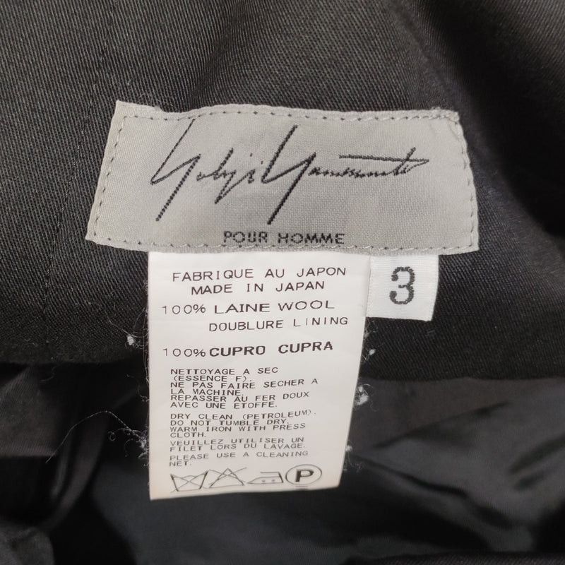 Yohji Yamamoto Yohji Yamamoto pour homme 2022SS Wool Gabber Wide Pants Size US 39 - 4 Thumbnail