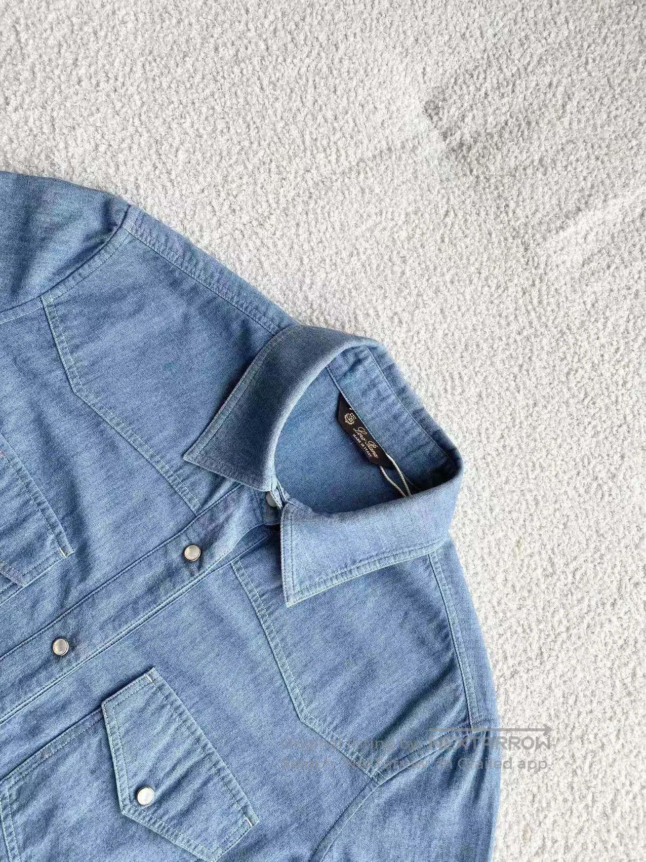Loro Piana Loro Piana Denim shirt coat| Size XS / US 0-2 / IT 36-38 - 4 Thumbnail