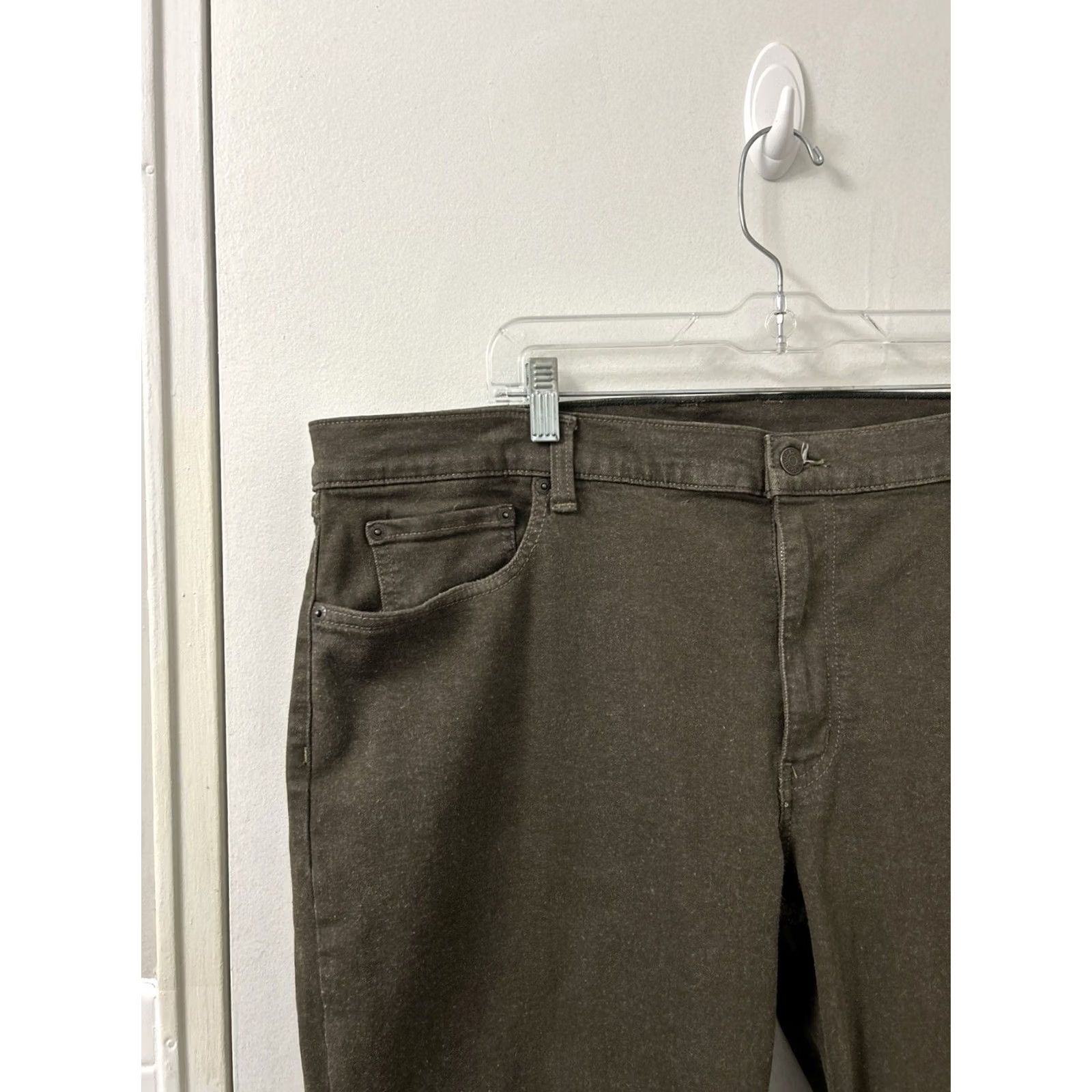 Denime LLBean BeanFlex Jeans Mens 40x29 Slim Straight Denim Brown Zip Button 5-Pocket Mens Size US 40 / EU 56 - 4 Thumbnail