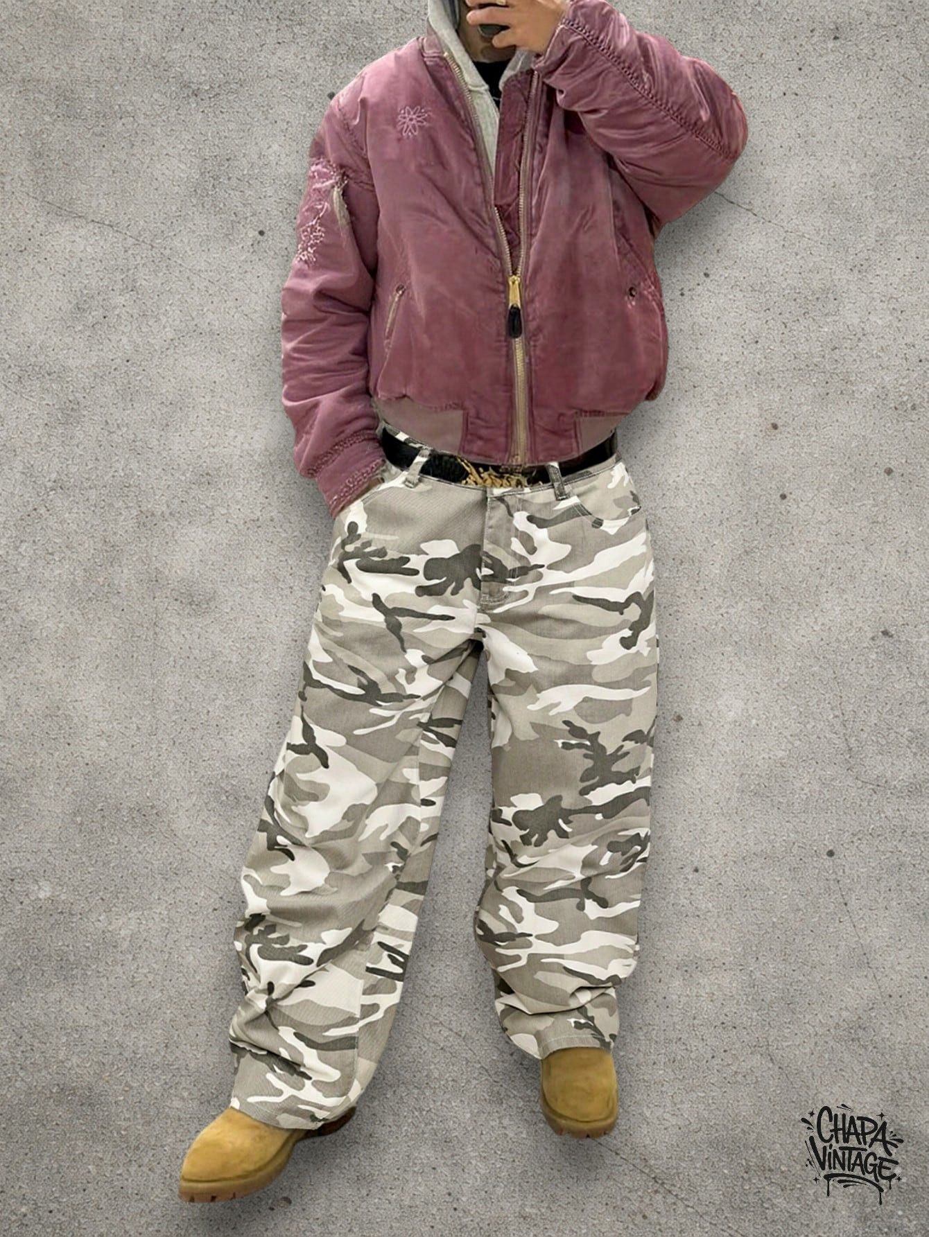 Japanese Brand Baggy cargo camo pants Size US 34 / EU 50 - 1 Thumbnail