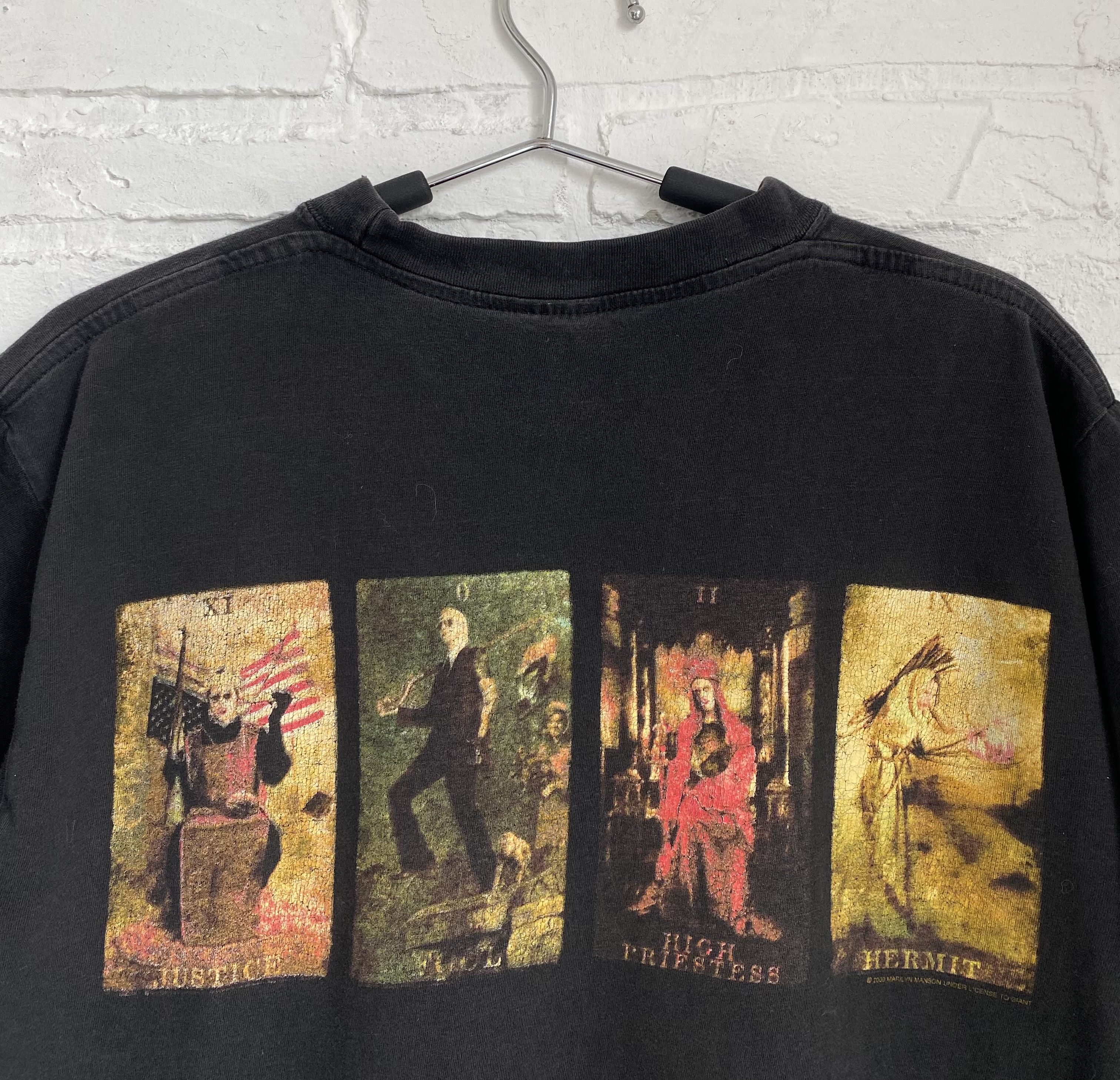 Band Tees Vintage 2000 Marilyn Manson Holy Wood Hierophant Tarot Size US M / EU 48-50 / 2 - 7 Thumbnail