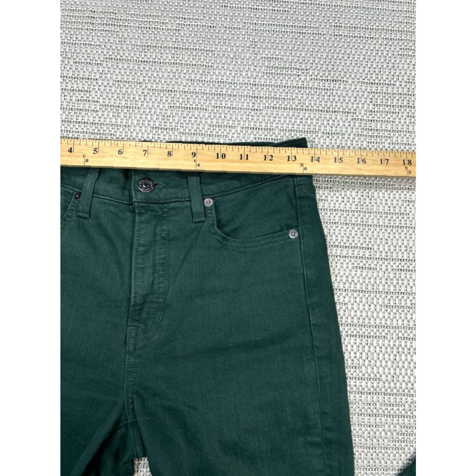 Veronica Beard Veronica Beard Jeans Womens 27 Debbie Skinny Green Denim Size 27" / US 4 / IT 40 - 6 Thumbnail