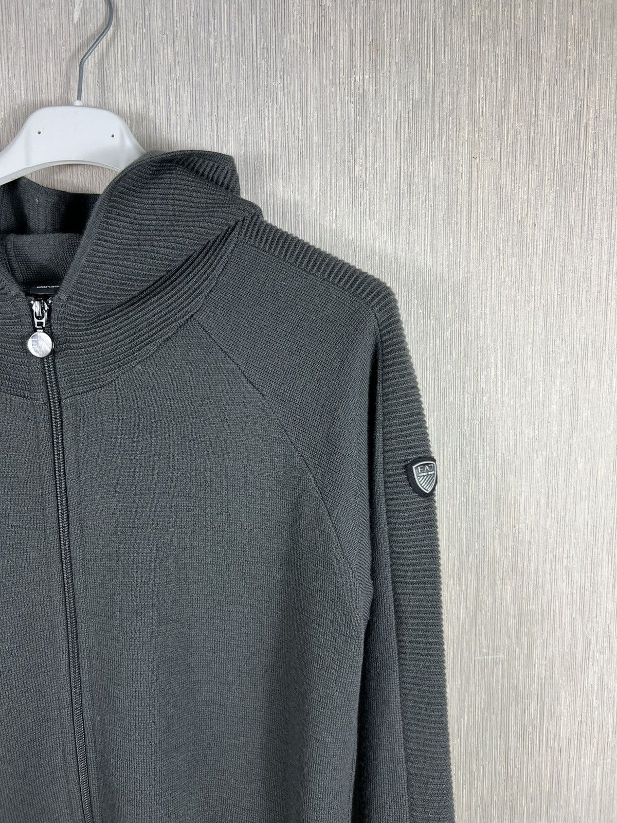 Emporio Armani EA7 Emporio Armani wool knitted hoodie zip cardigan knit Size US XL / EU 56 / 4 - 3 Thumbnail