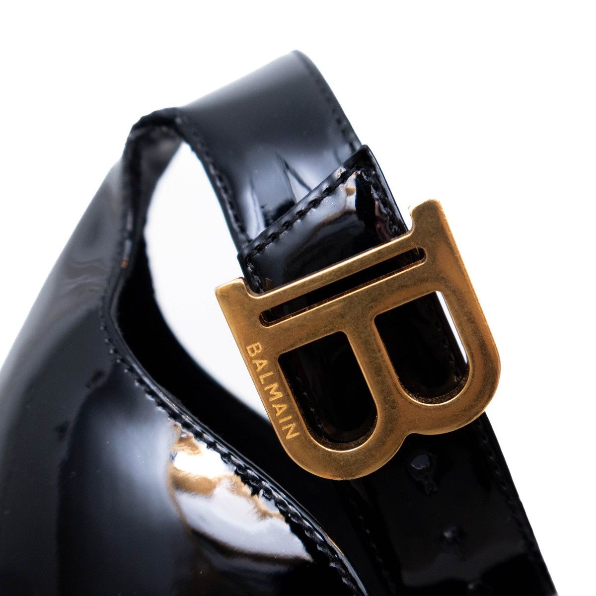 Balmain MRP BALMAINSaveria Patent-leather Platform Sandals In Black Size US 6 / IT 36 - 8 Thumbnail