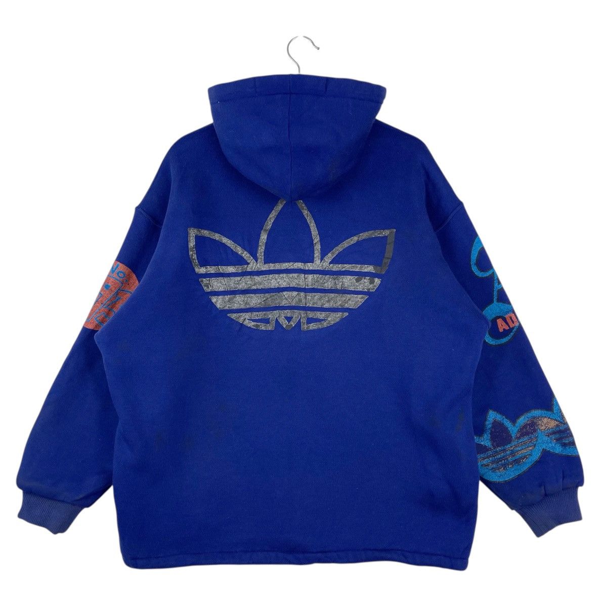 Adidas × Vintage 90’s Adidas Fleece Lined Zipper Hoodie Size US XL / EU 56 / 4 - 2 Thumbnail