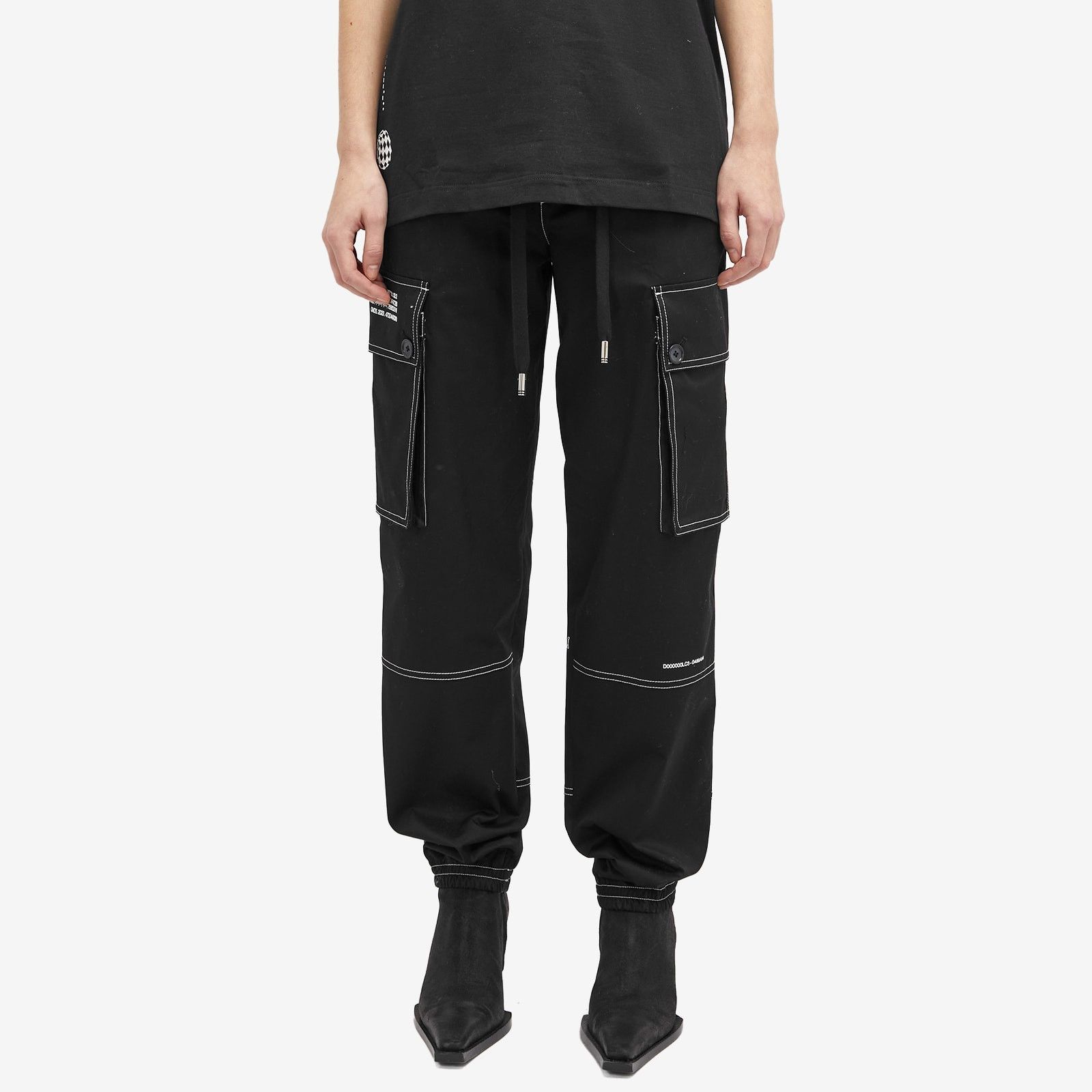 Dolce & Gabbana o1y0925 Cargo Jogger in Black Size 26" / US 2 / IT 38 - 2 Thumbnail