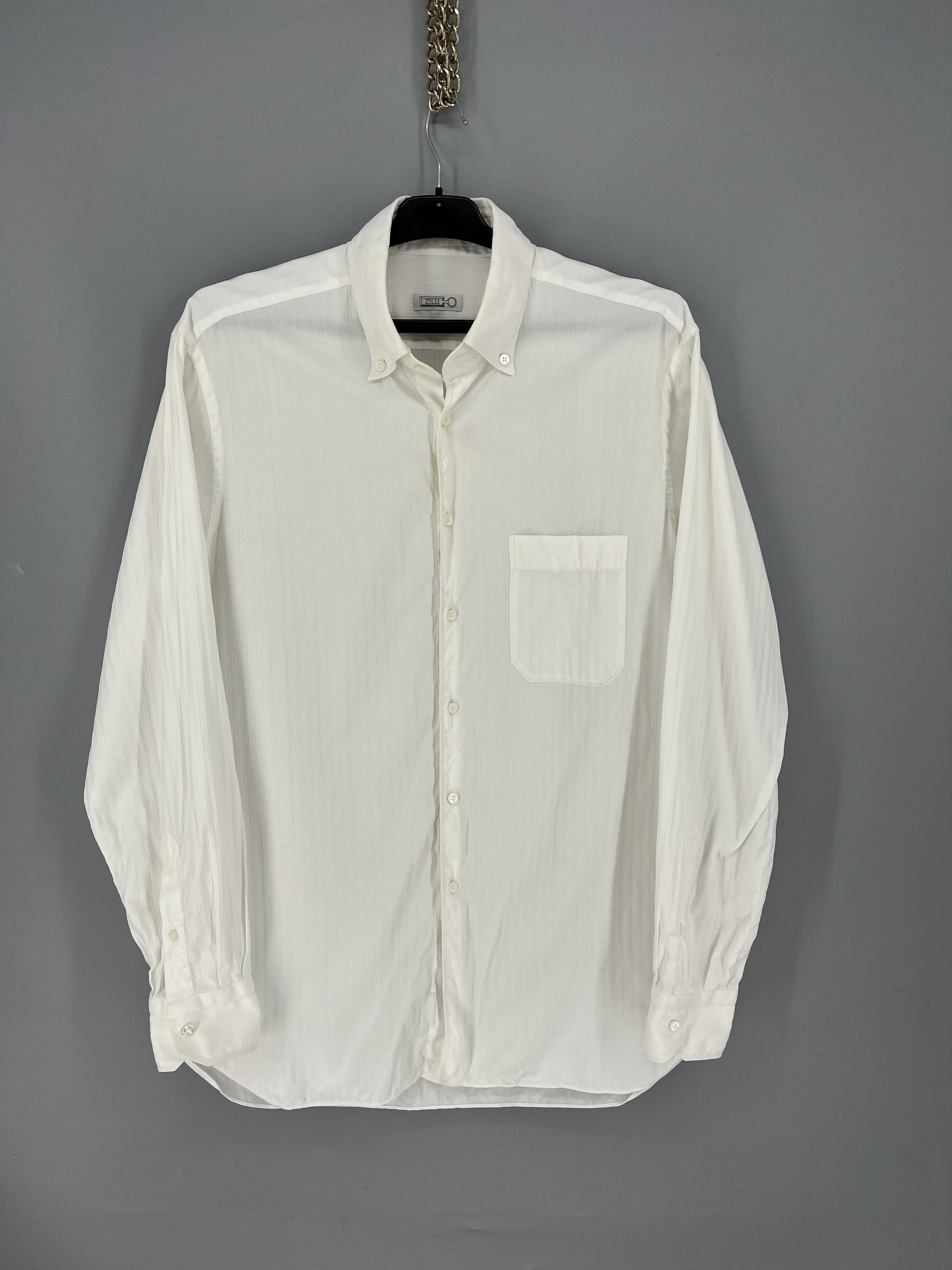 Zilli Zilli White Formal Shirt Long Sleeve Luxury Size US S / EU 44-46 / 1 - 1 Thumbnail