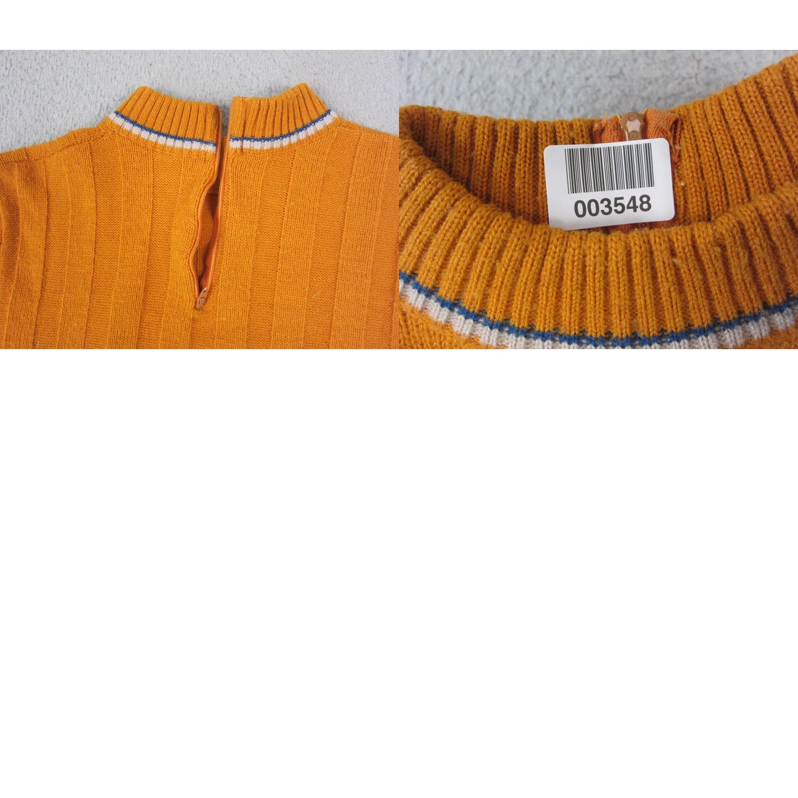 Vintage Vintage Orange Mock Neck Knit Sweater Womens Small S Pullover 90s Winter Fall Knit Ribbed Acrylic Mens? Size S / US 4 / IT 40 - 9 Thumbnail
