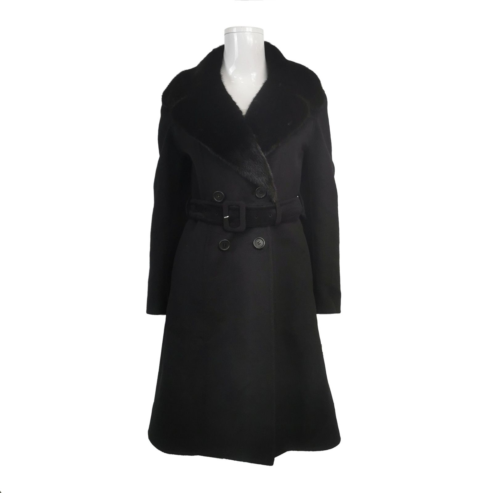 Prada Prada Fur Collar Wool Angora Coat Size 36 Size XS / US 0-2 / IT 36-38 - 1 Thumbnail
