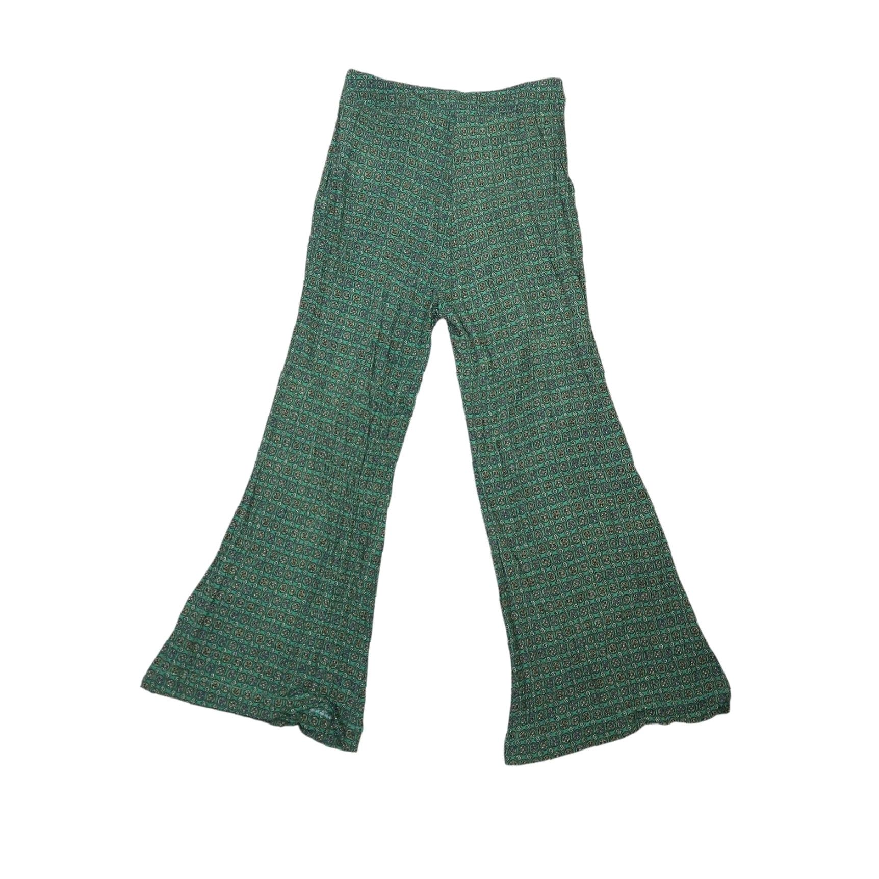 Urban Outfitters Urban Outfitters Green Geometric Print Pants 4 Wide Leg Flare Size 27" / US 4 / IT 40 - 3 Thumbnail