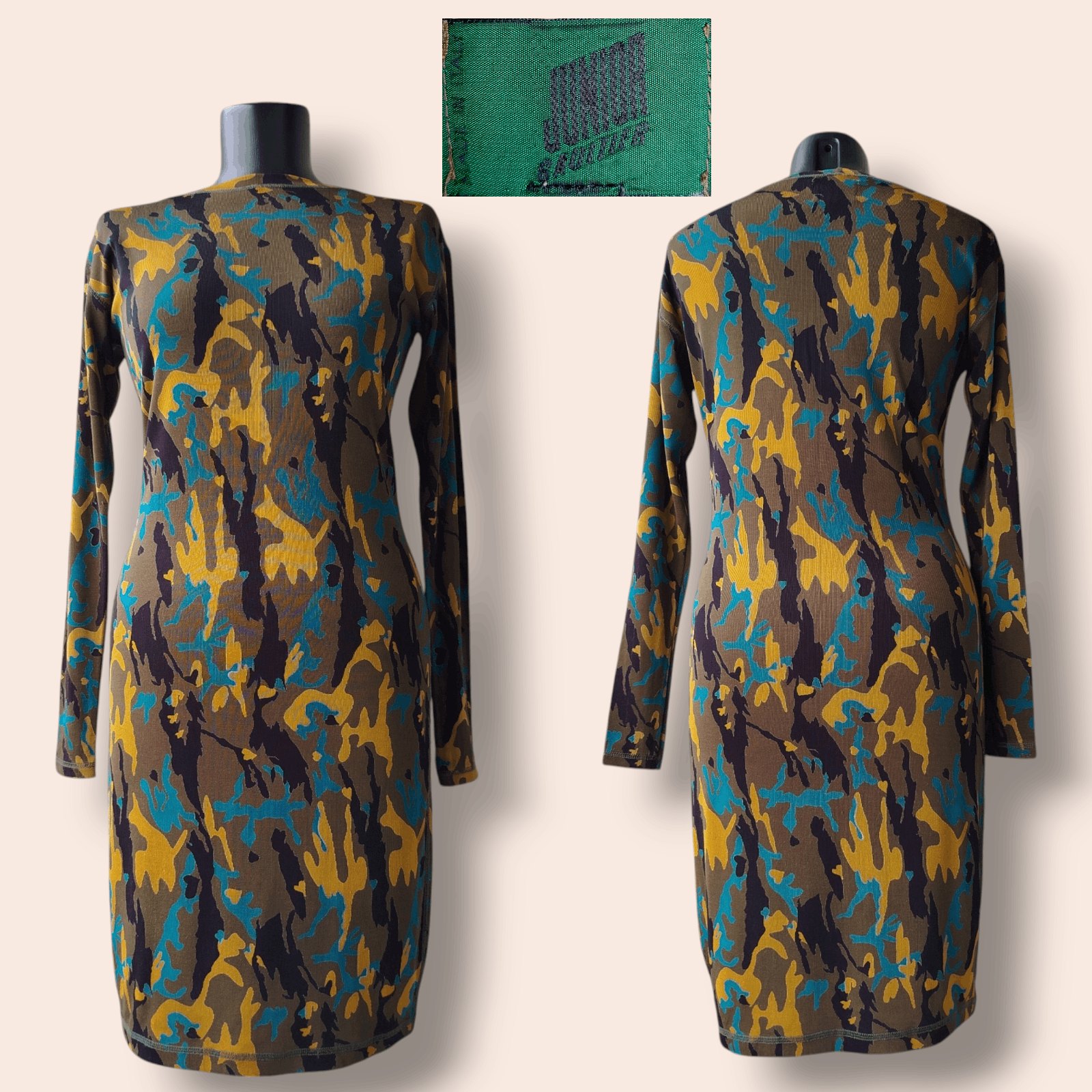 Jean Paul Gaultier Gaultier Junior Dress Camouflage Ribbed Vintage 90s Size M / US 6-8 / IT 42-44 - 1 Thumbnail