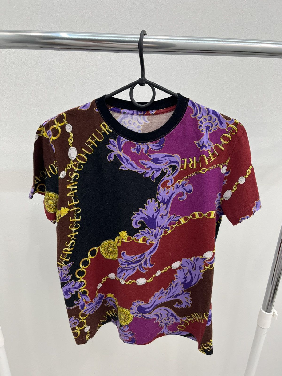 Versace Jeans Couture Versace Jeans Couture Baroque Chains T-shirt Tee Size US S / EU 44-46 / 1 - 2 Thumbnail