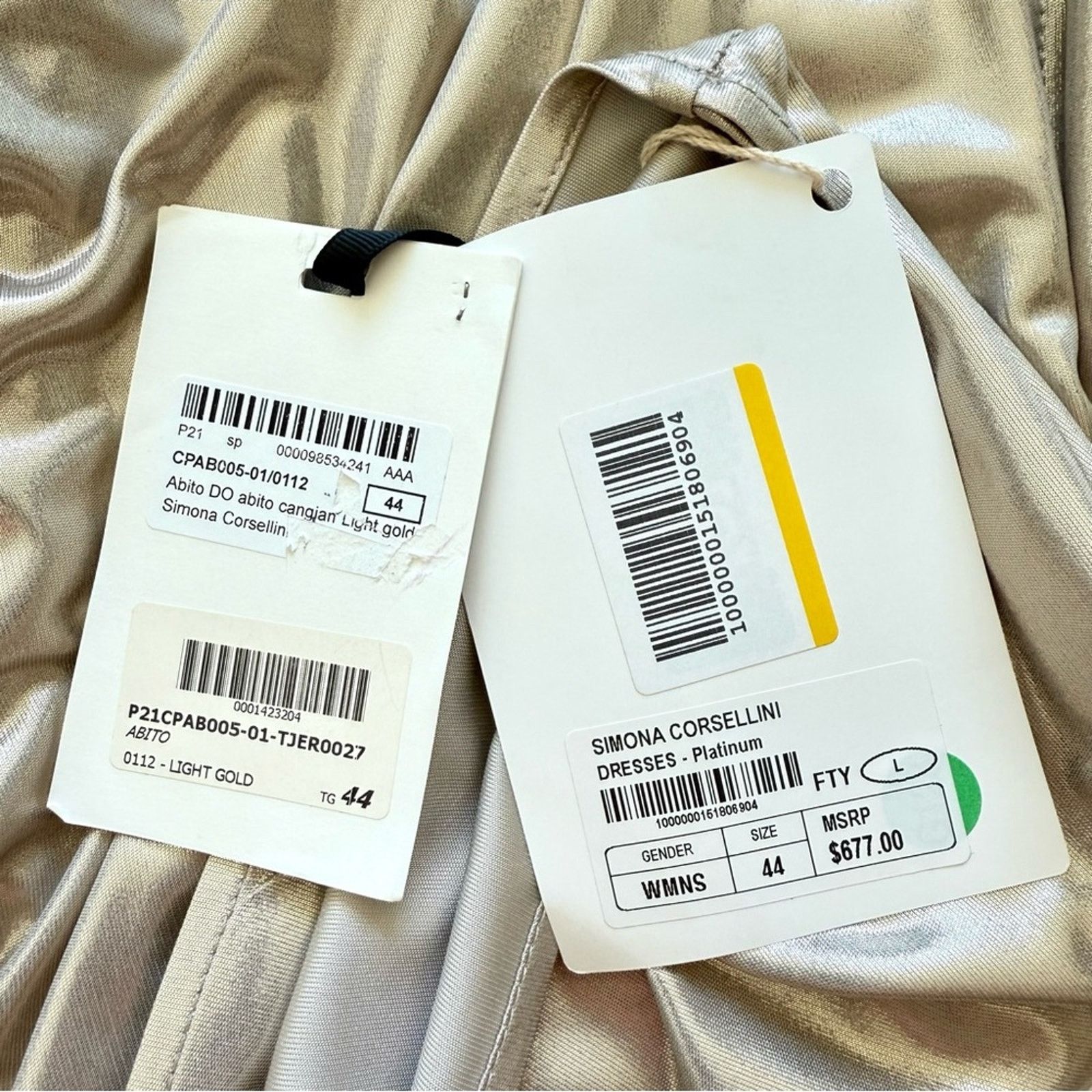NBDN Nobrandedon NWT Simona Corsellini Evening Dress Size L Retail 677$ Size L / US 10 / IT 46 - 5 Thumbnail