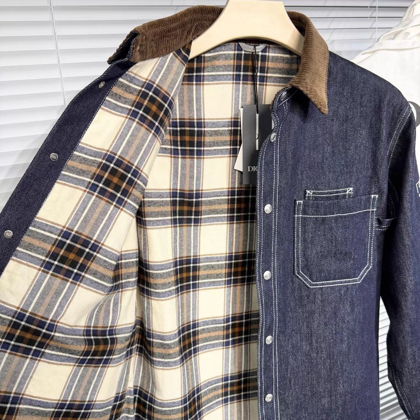 Dior DIOR SS25 Archives Labels Denim Jacket Corduroy Navy 37 Size US XS / EU 42 / 0 - 3 Thumbnail