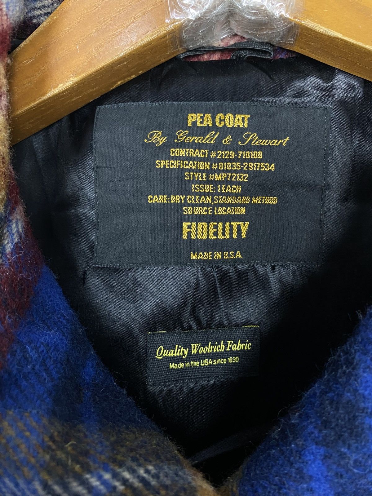 Fidelity Rare‼️ Vintage Fidelity Wool Pea Coat Tartan Made in Usa Size S / US 4 / IT 40 - 5 Thumbnail