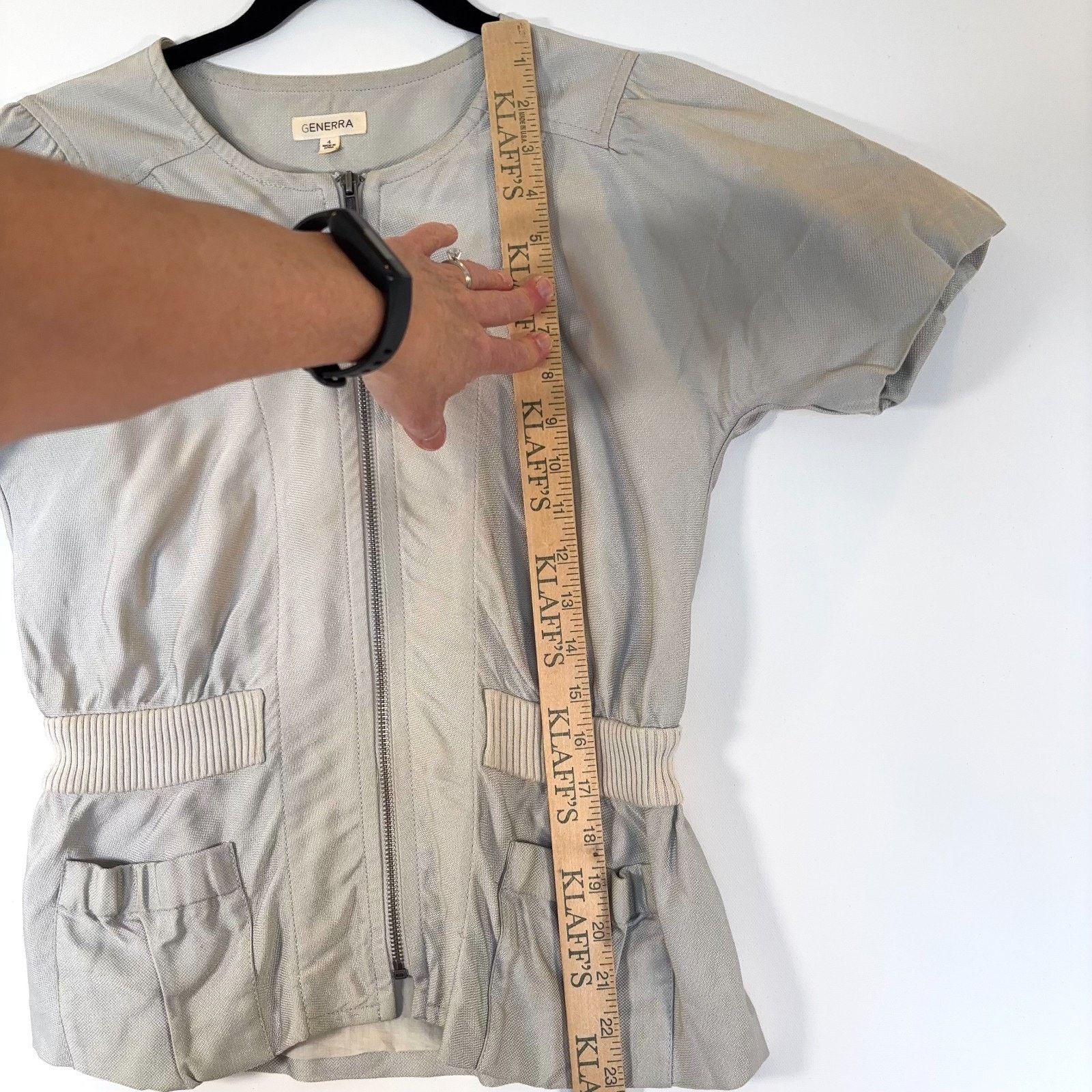 Generra Vintage Generra Zip Front Peplum Jacket Sage Green Womens 4 Size S / US 4 / IT 40 - 13 Thumbnail