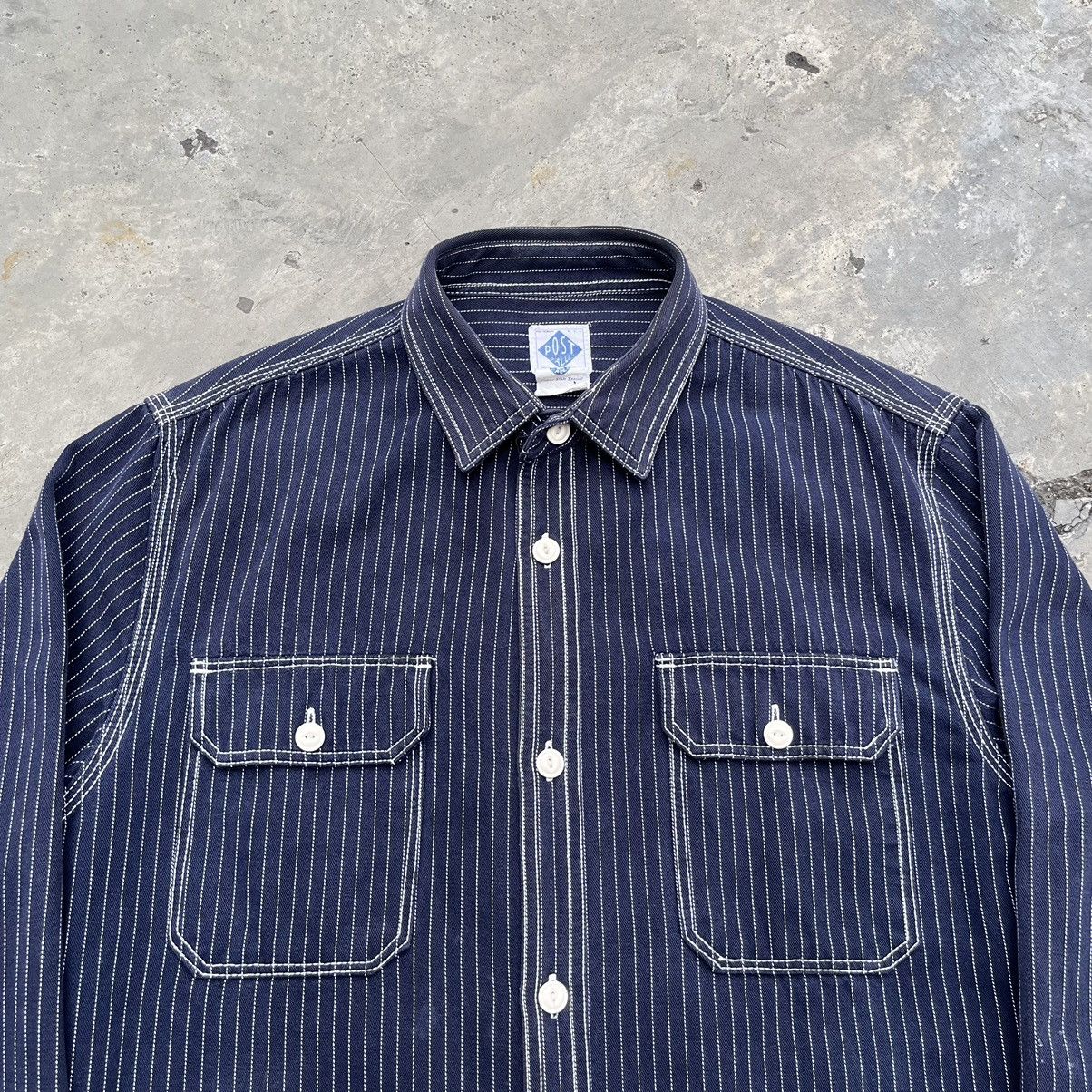 Japanese Brand × Post Overalls Post O'alls Pantograph NYC UNION MADE Hickory Shirt Size US L / EU 52-54 / 3 - 2 Thumbnail