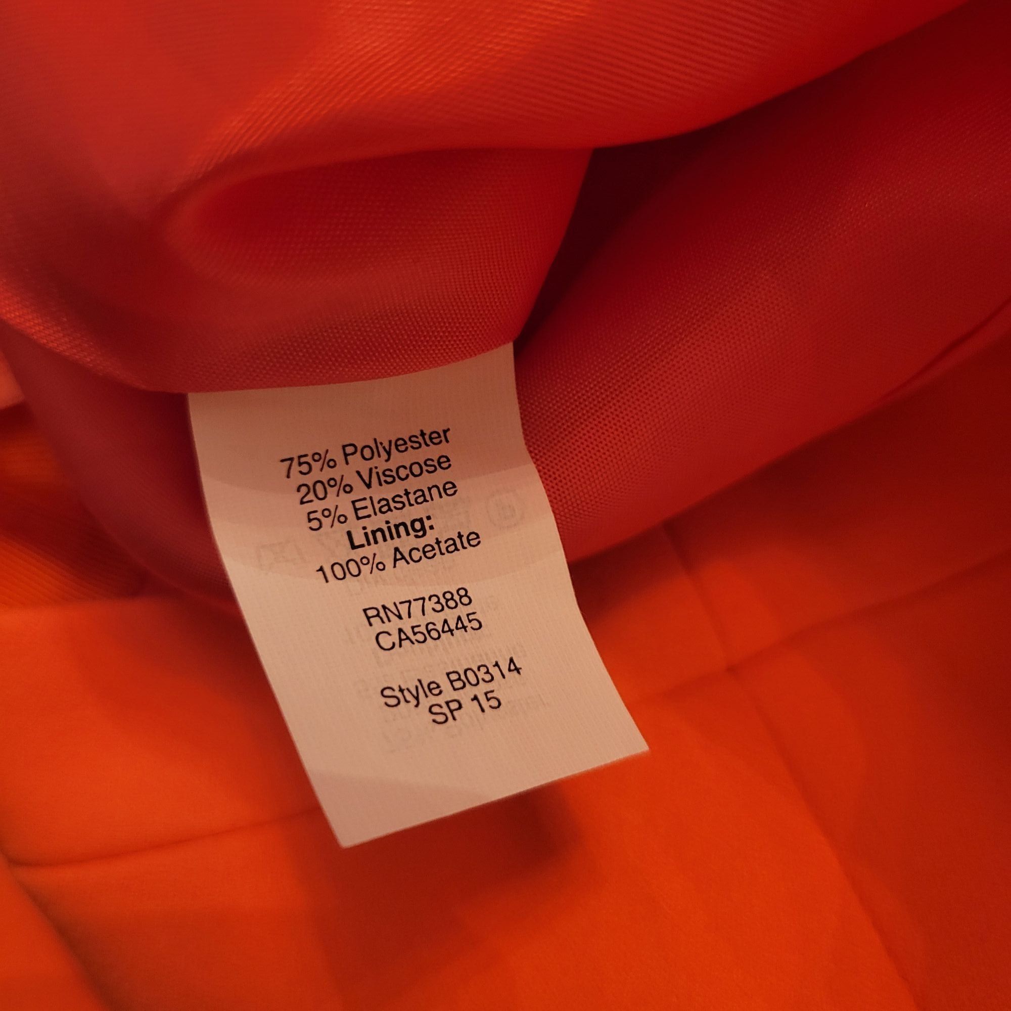 J.Crew J Crew Melon Orange Flared Skirt 4 B0314 Fluted Double Crepe Size 27" / US 4 / IT 40 - 5 Thumbnail