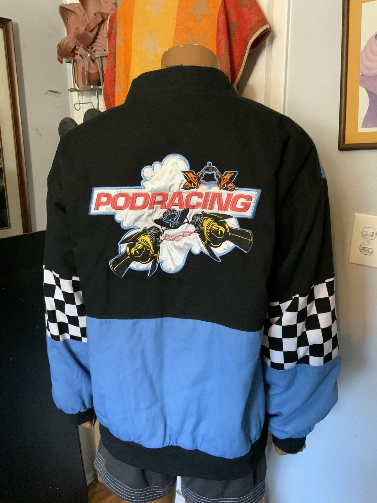 Star Wars Star Wars Pod Racing BoxLunch Anakin Checkered Bomber Jacket Size US XXL / EU 58 / 5 - 14 Thumbnail