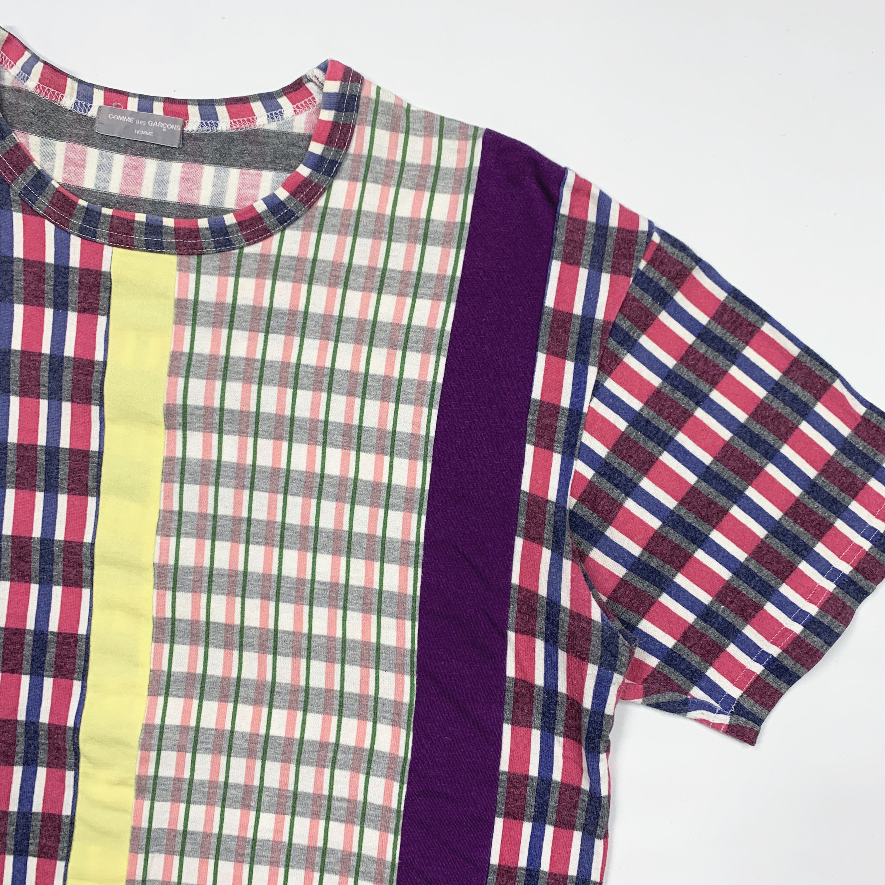 Comme des Garcons × Comme des Garcons Homme × Comme des Garcons Homme Plus 2001 Patchwork Striped Tee Size US M / EU 48-50 / 2 - 3 Thumbnail