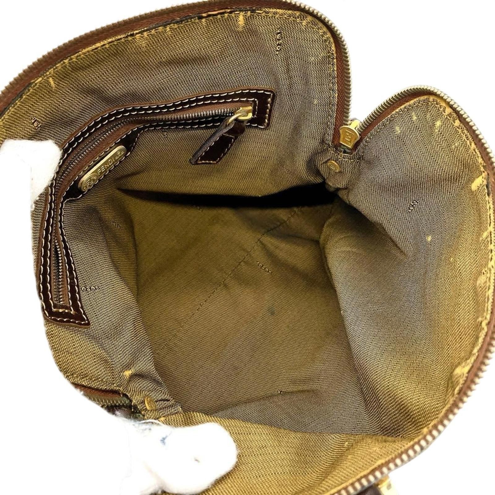 Fendi Fendi - Monogram Canvas Handbag Leather Handles Size ONE SIZE - 8 Thumbnail
