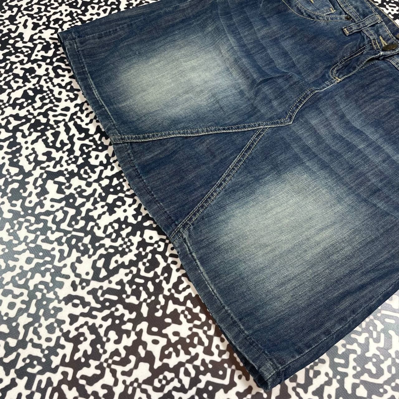 Japanese Brand Vintage Y2K Japanese Denim Retro Mini Skirt 90s Style Size 29" - 12 Thumbnail
