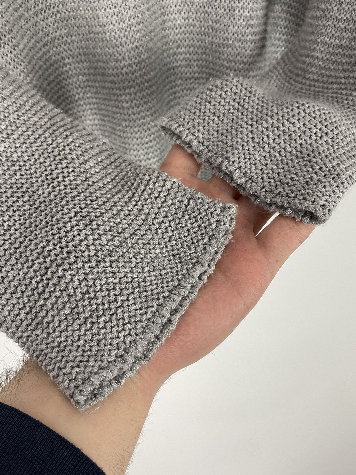 Gran Sasso Gran Sasso Viscose Metallic Silver Wide Neck Knit Sweater Size L / US 10 / IT 46 - 8 Thumbnail