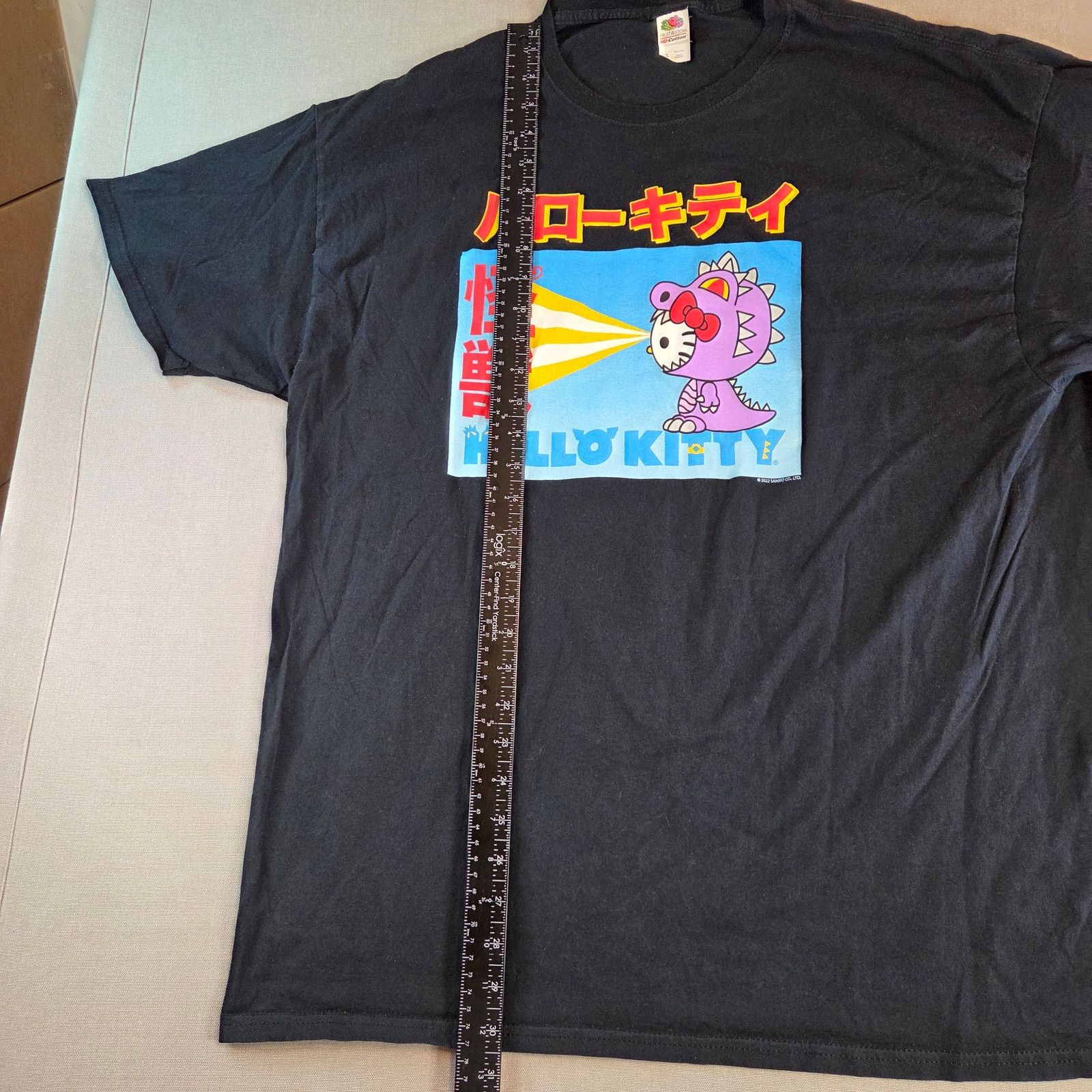 Fruit Of The Loom Hello Kitty Kaiju Monster Tee Sanrio Graphic Black XL 2022 Size US XL / EU 56 / 4 - 6 Thumbnail
