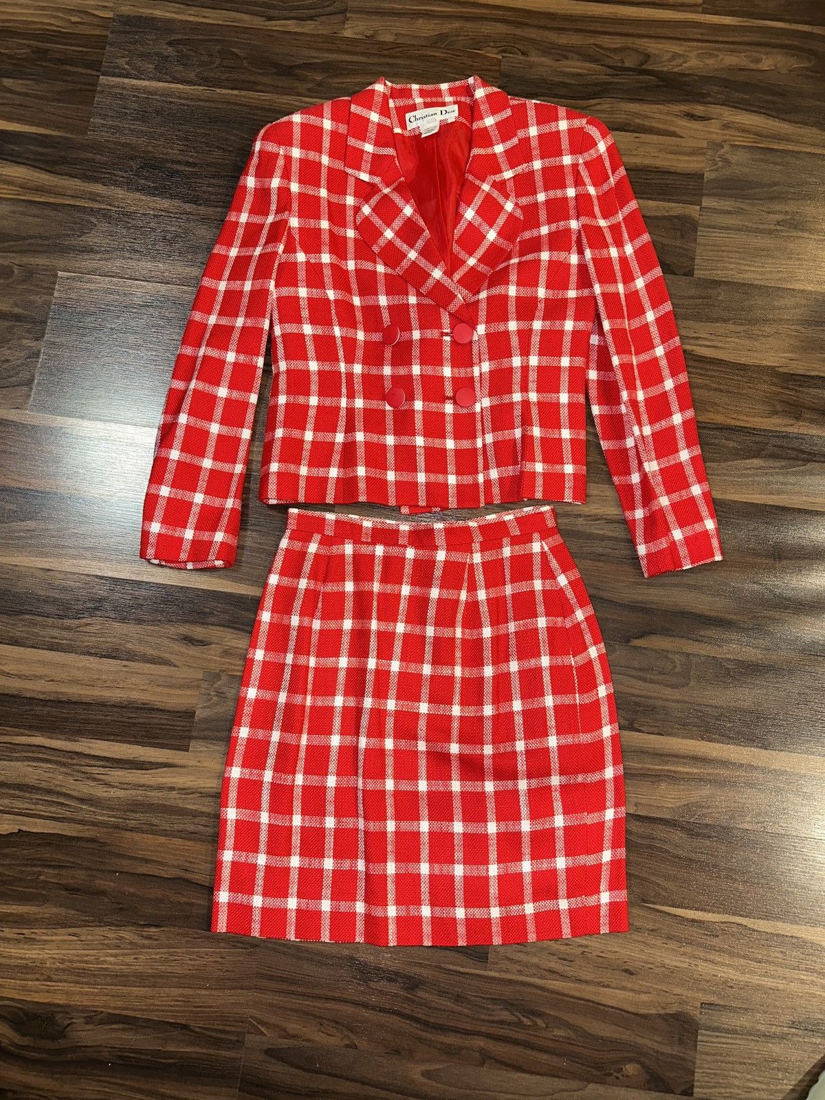 Christian Dior Monsieur Vintage 90s 00s Christian Dior Cher Clueless Skirt Suit Size 28" / US 6 / IT 42 - 1 Thumbnail