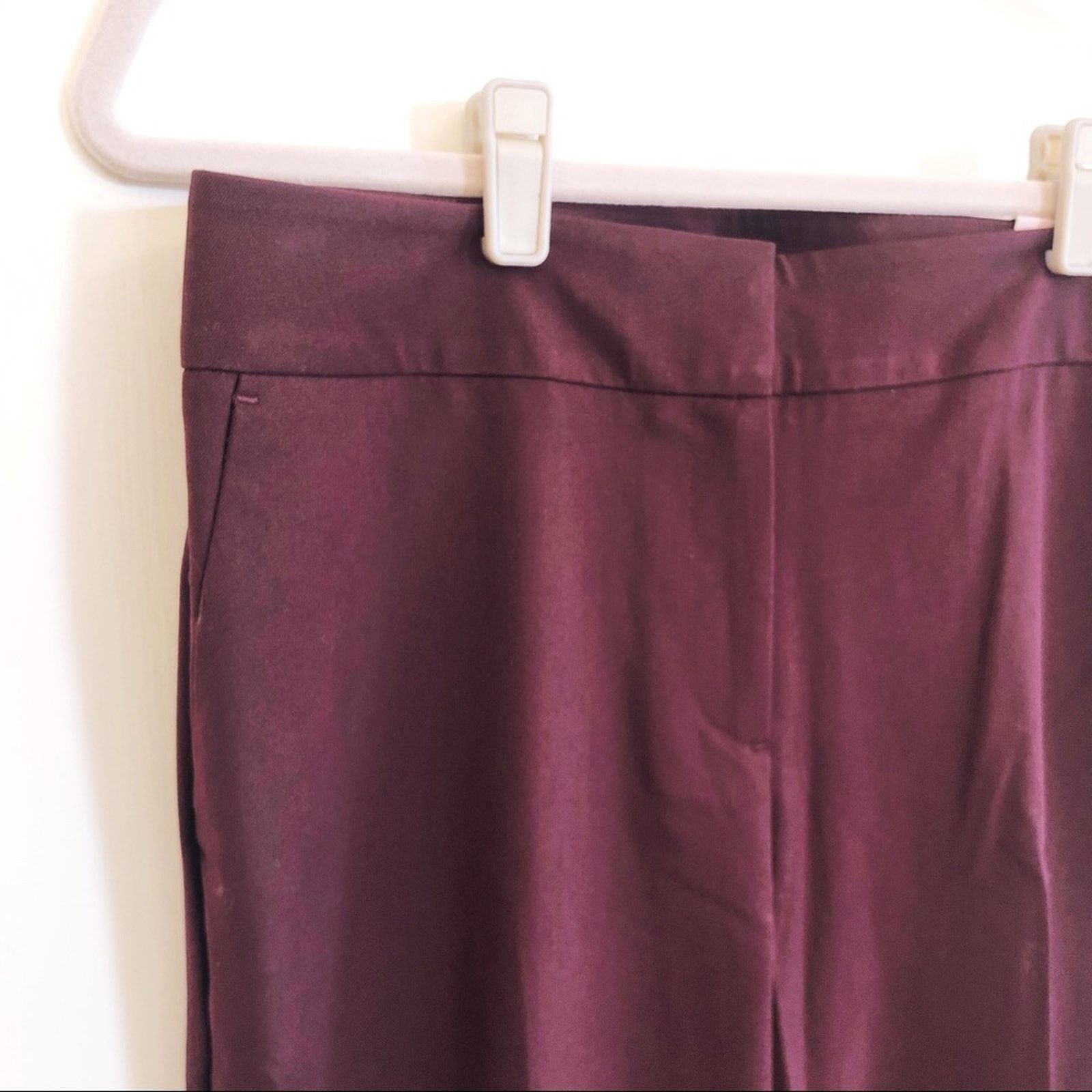 Ann Taylor Ann Taylor Maroon Modern Slim Leg Dress Pants Size 28" / US 6 / IT 42 - 4 Thumbnail