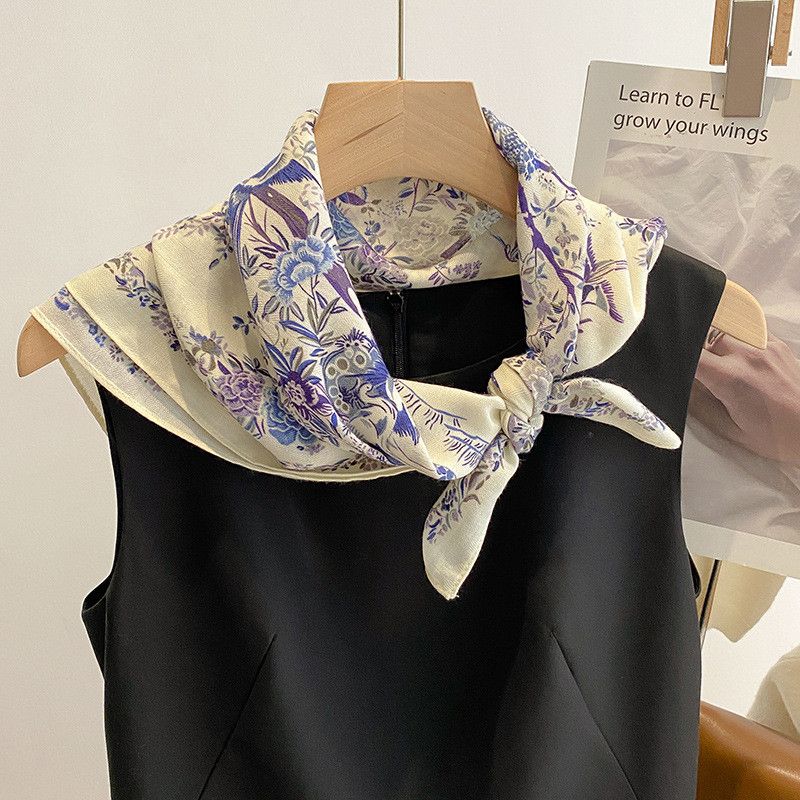 Japanese Brand × Vintage Leaves Pattern Square Scarf Size ONE SIZE - 1 Thumbnail