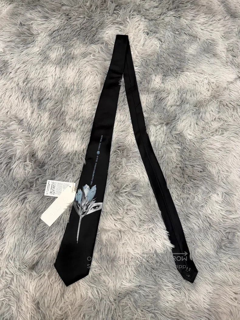 Yohji Yamamoto Yohji Yamamoto “Blue Flower” Floral Print Tie Size ONE SIZE - 1 Thumbnail