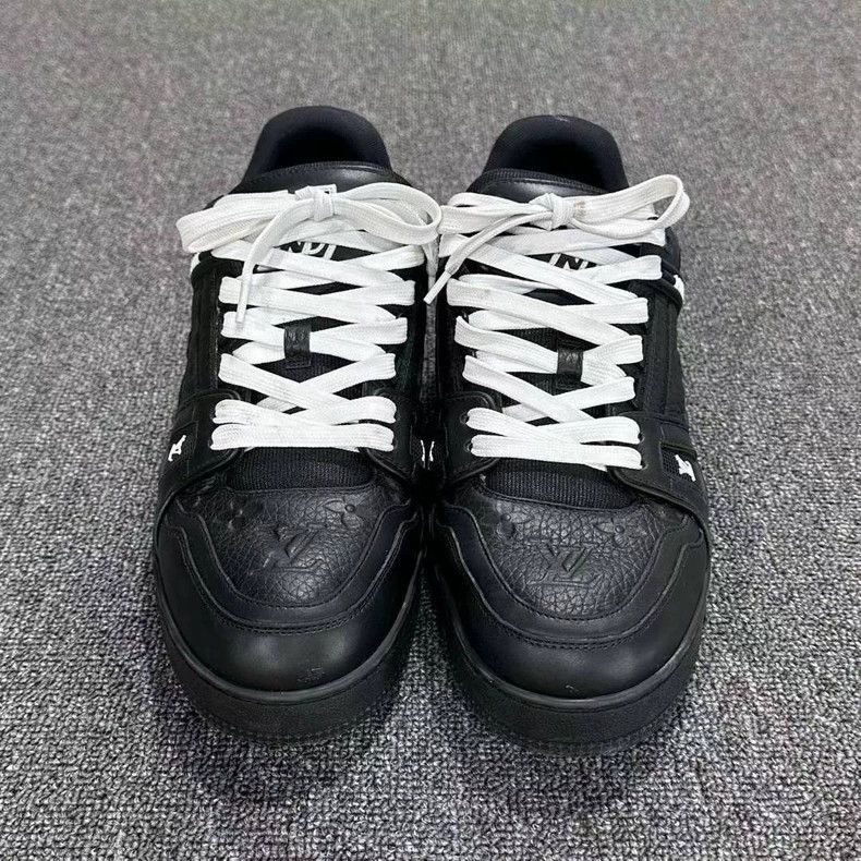 Louis Vuitton louis vuitton black trainer sneakers-2508 Size US 12 / EU 45 - 3 Thumbnail