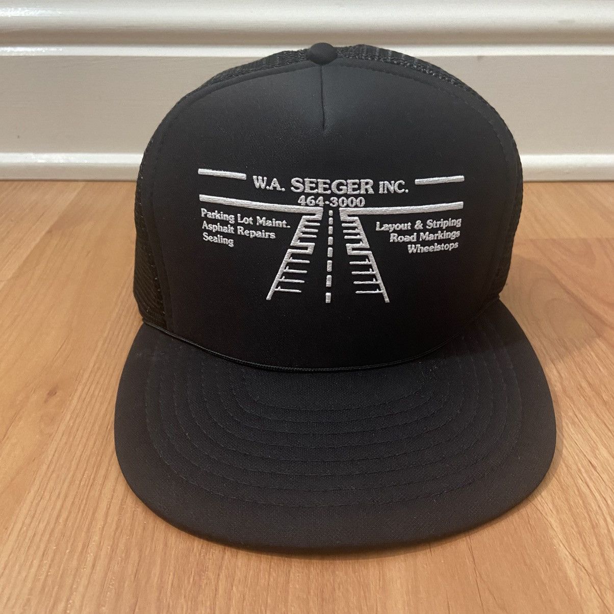 Vintage Vintage W.A. Seeger Inc. Construction Logo Trucker Hat Size ONE SIZE - 1 Thumbnail
