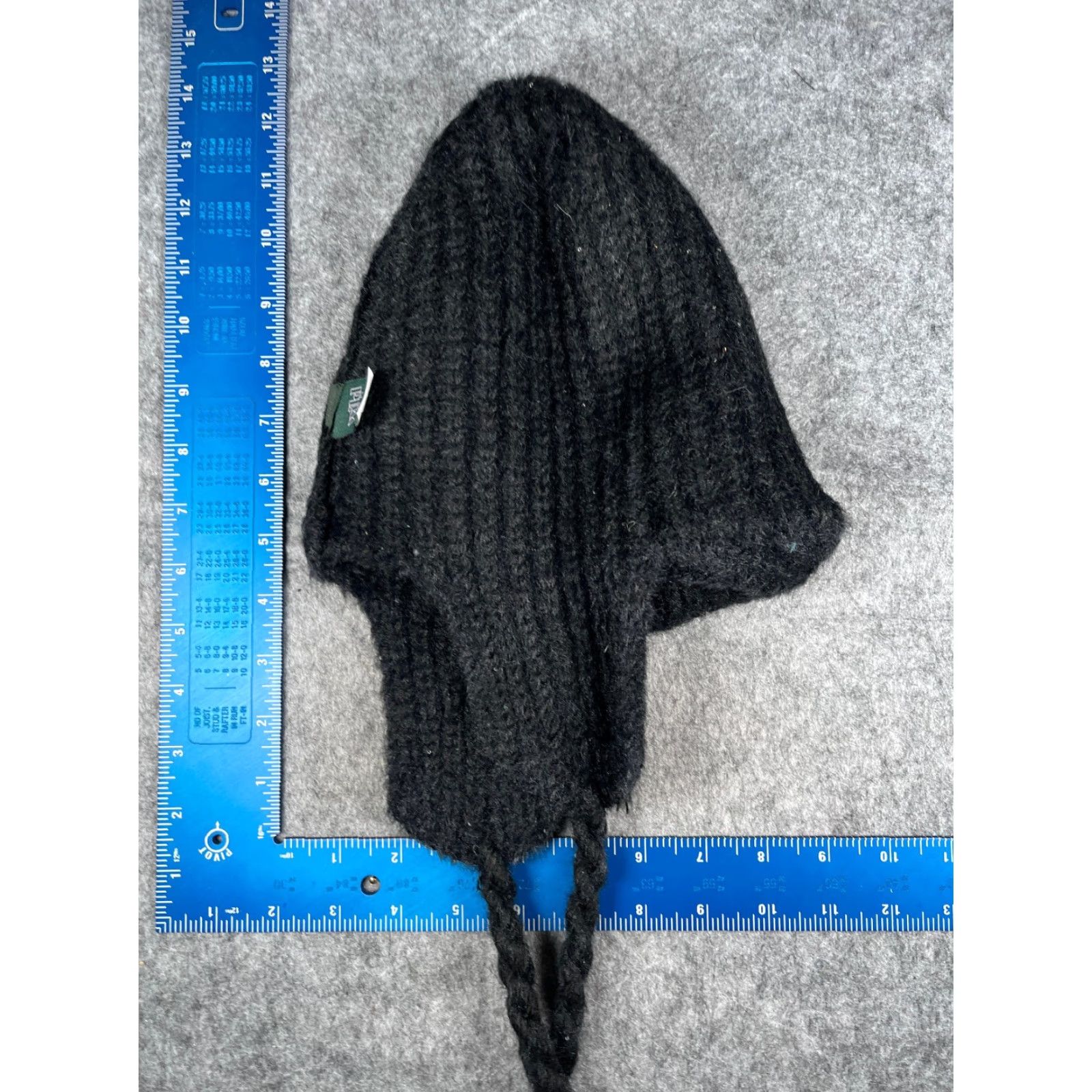 Vintage Wild Fable Beanie Women One Size Black Knit Nylon Poly Blend Ear Flap Ski NEW Size ONE SIZE - 7 Thumbnail