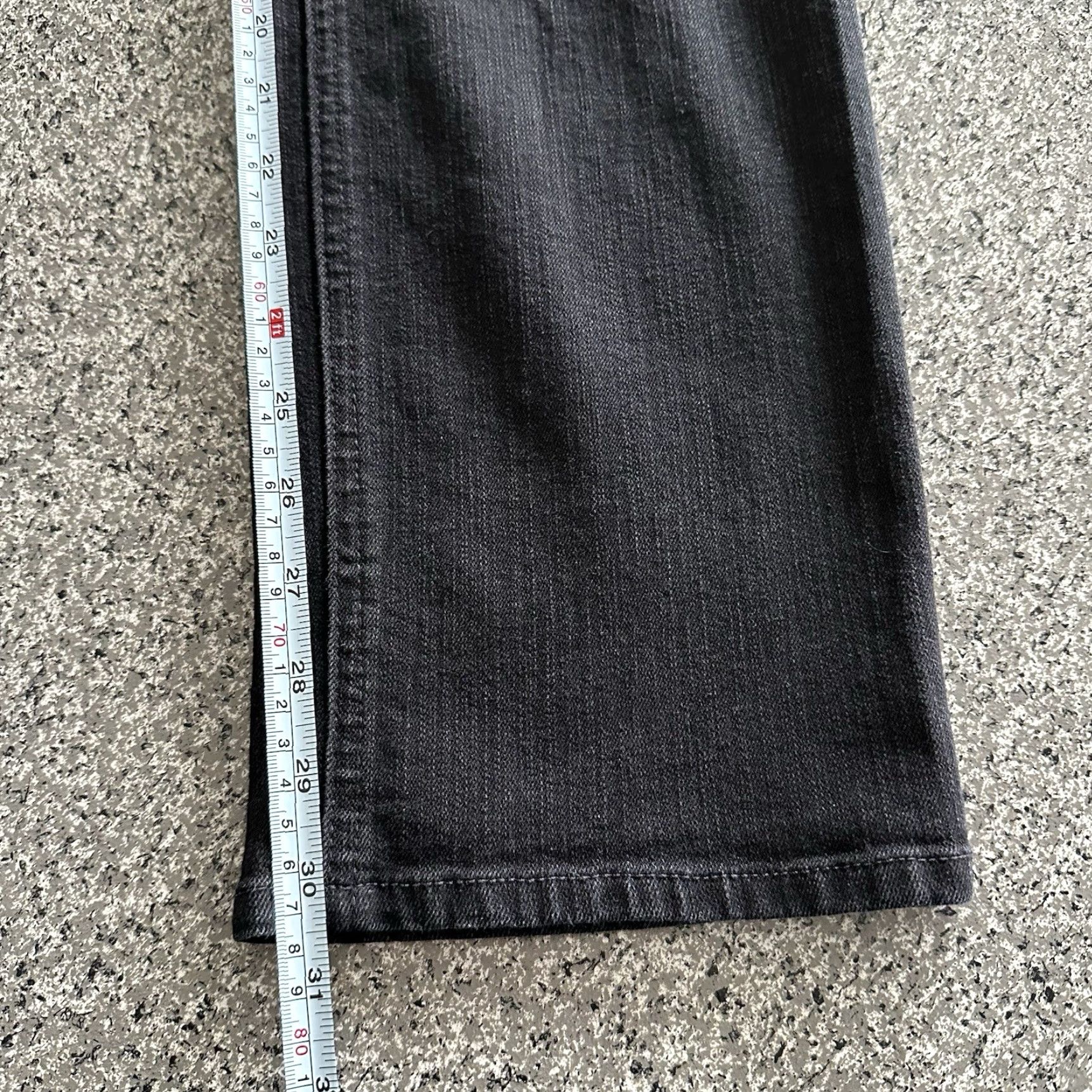 Vintage Christopher & Banks Jeans Womens 12 Slim Straight Black Denim 33x30 5-Pocket Stretch (Regular) Adults Womens Size 24" / US 00 / IT 34 - 8 Thumbnail