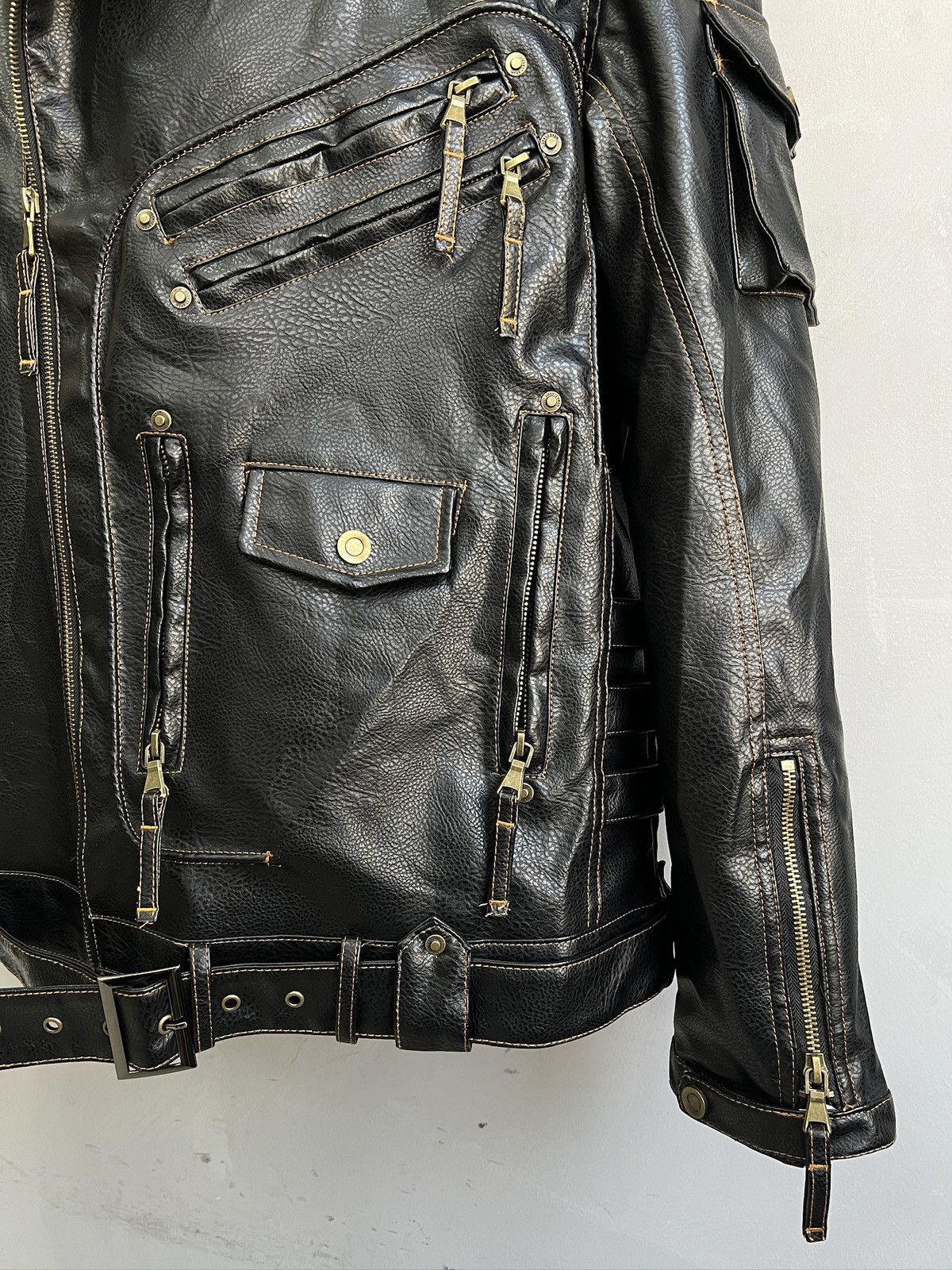 Harley Davidson Gothic black archive opium leather biker jacket y2k Size US XL / EU 56 / 4 - 3 Thumbnail