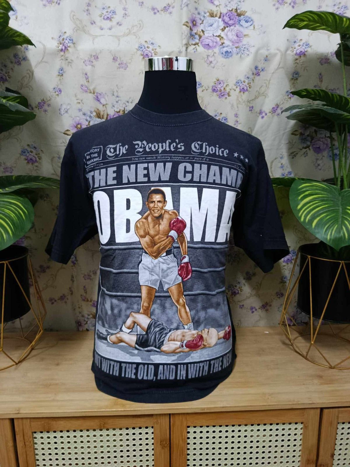 Vintage Rare vtg sun faded obama boxing tee Size US L / EU 52-54 / 3 - 1 Thumbnail