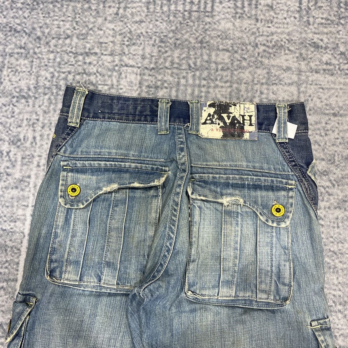 Hysteric Glamour Sick☠️ AVH Flare Cargo Jeans Baggy Loose Distressed 90s Size US 30 / EU 46 - 15 Thumbnail