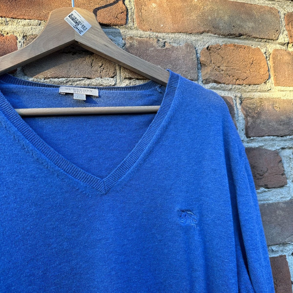 Burberry Burberry Brit V-Neck Sweater Jumper Blue London Premium Size US XXL / EU 58 / 5 - 3 Thumbnail