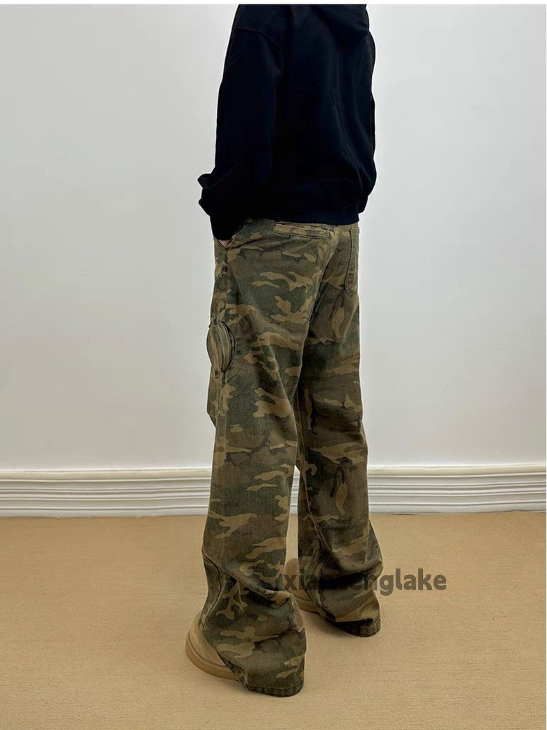 Designer × Japanese Brand × Vintage utility washed faded cleanfit camo military cargo pants Size US 32 / EU 48 - 6 Thumbnail